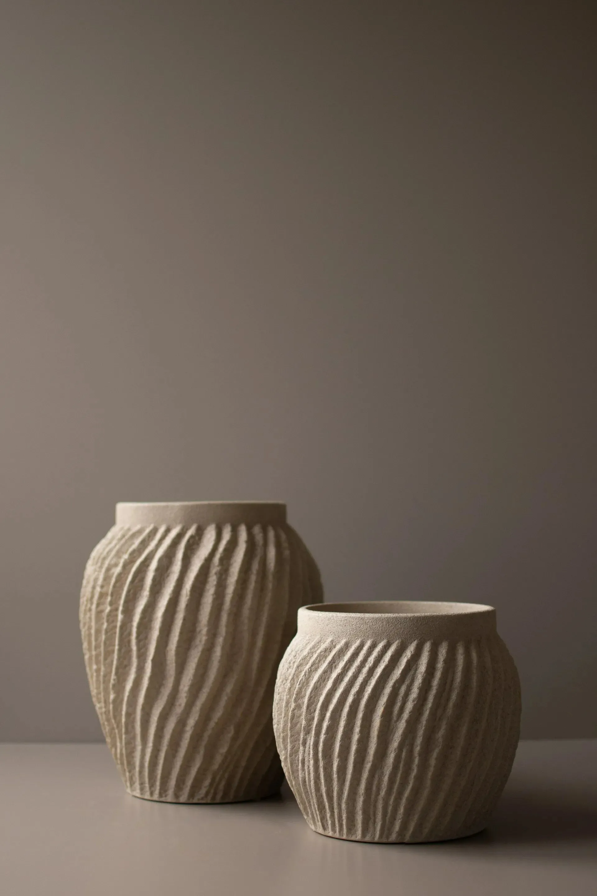 Raw 花瓶 19 cm, 沙色y mole DBKD