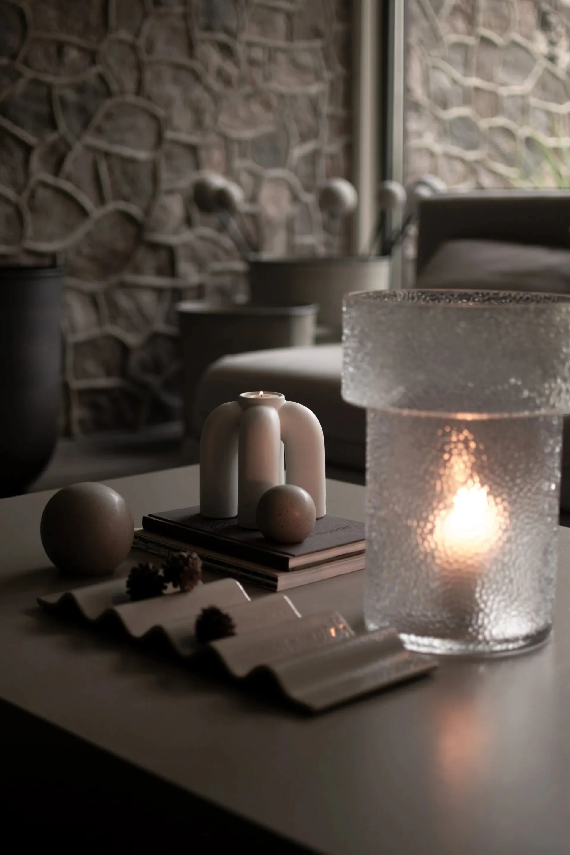 Rope 烛台 14x14 cm, White DBKD