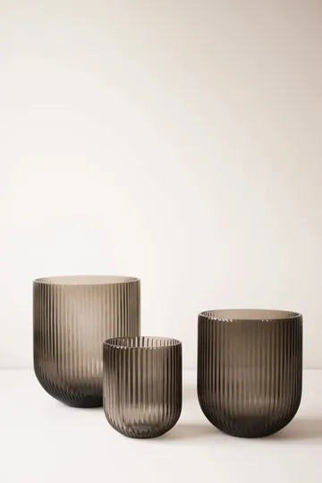 Simple Stripe 玻璃花瓶 棕色 - 小号 - DBKD