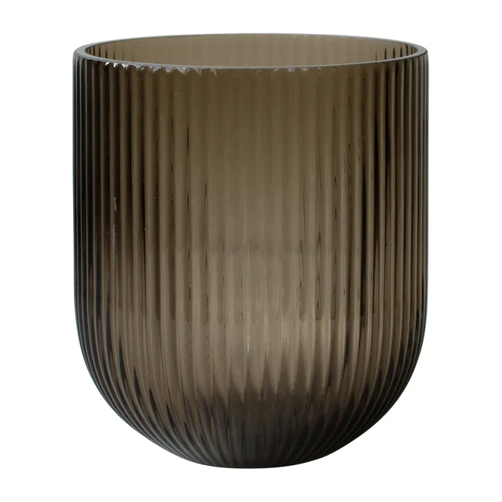 Simple Stripe 玻璃花瓶 棕色 - 中号 - DBKD