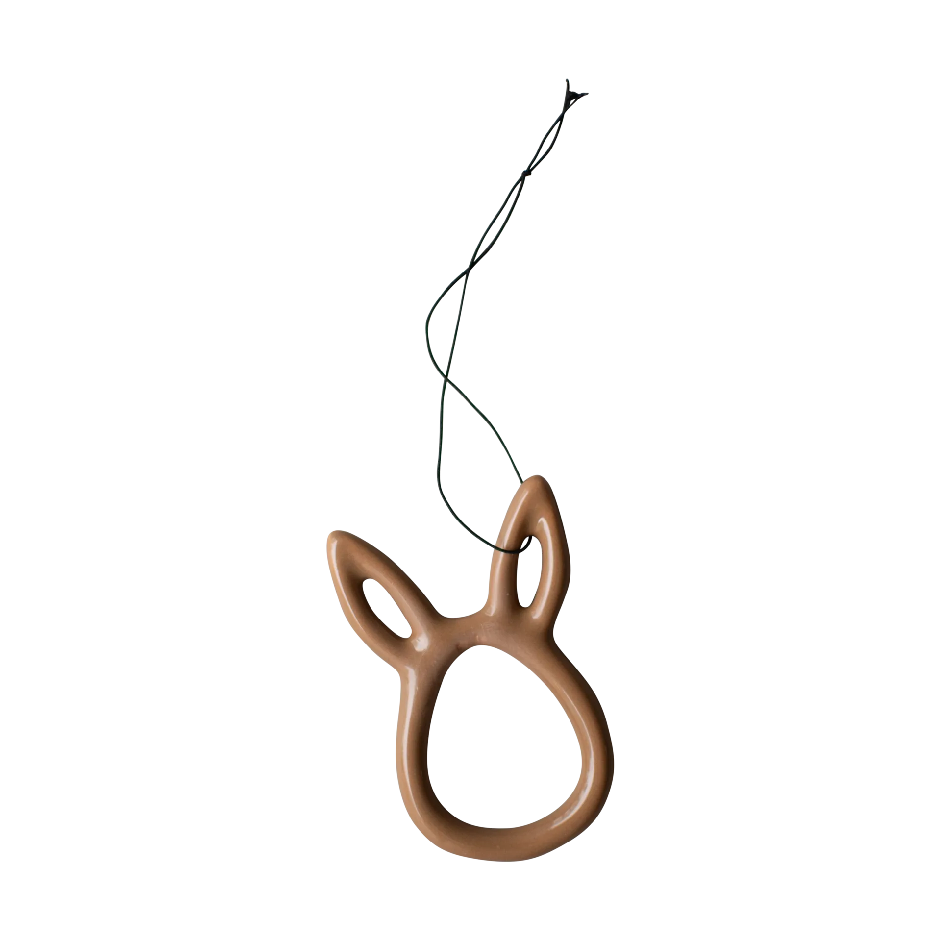 Sprinkle rabbit Easter 装饰品 8 cm, Shiny 牛轧糖棕色 DBKD