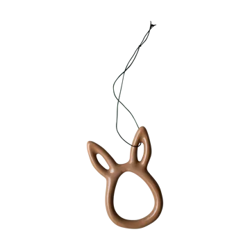 Sprinkle rabbit Easter 装饰品 8 cm - Shiny 牛轧糖棕色 - DBKD