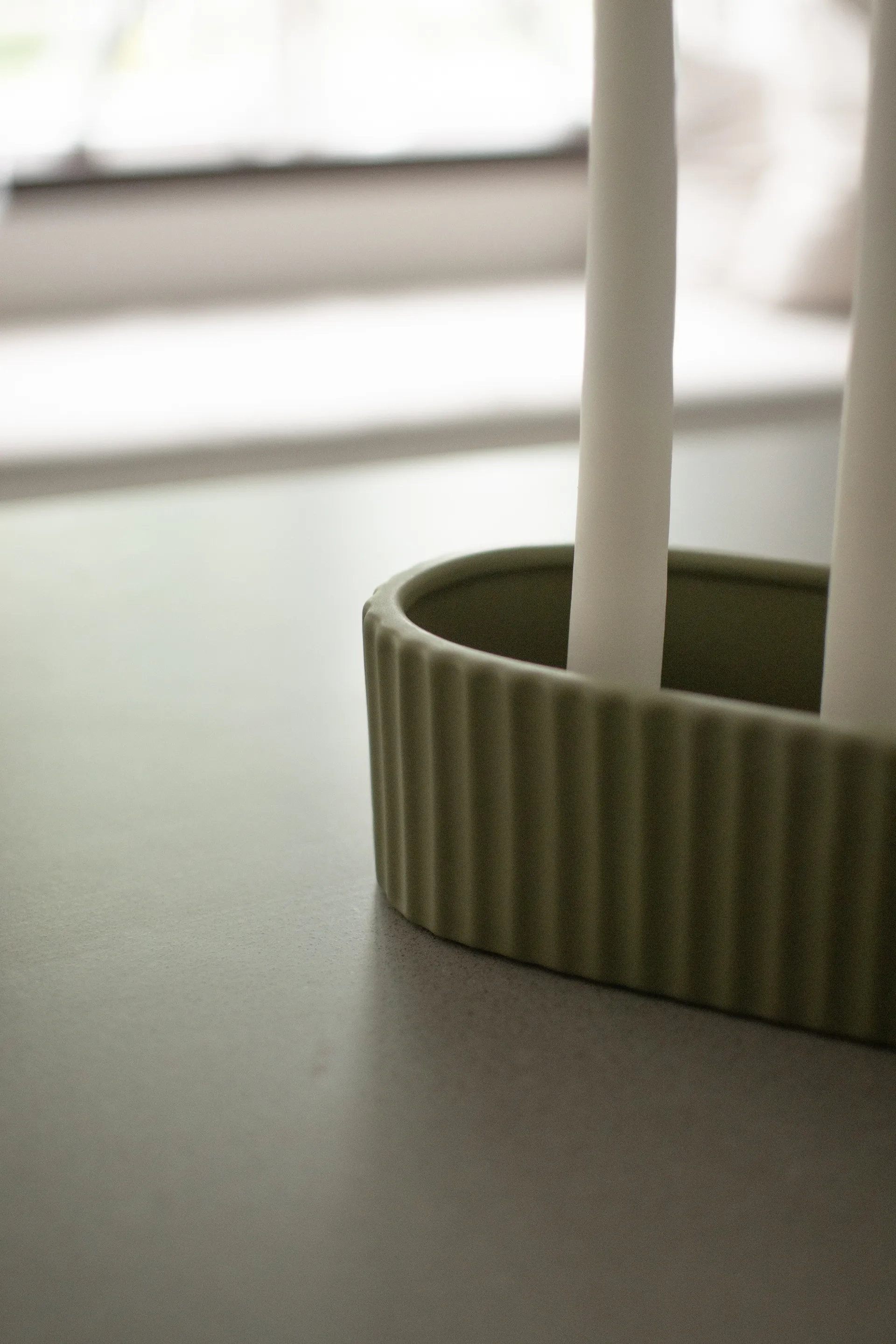 Stripe 烛台 30 cm, 绿色 DBKD