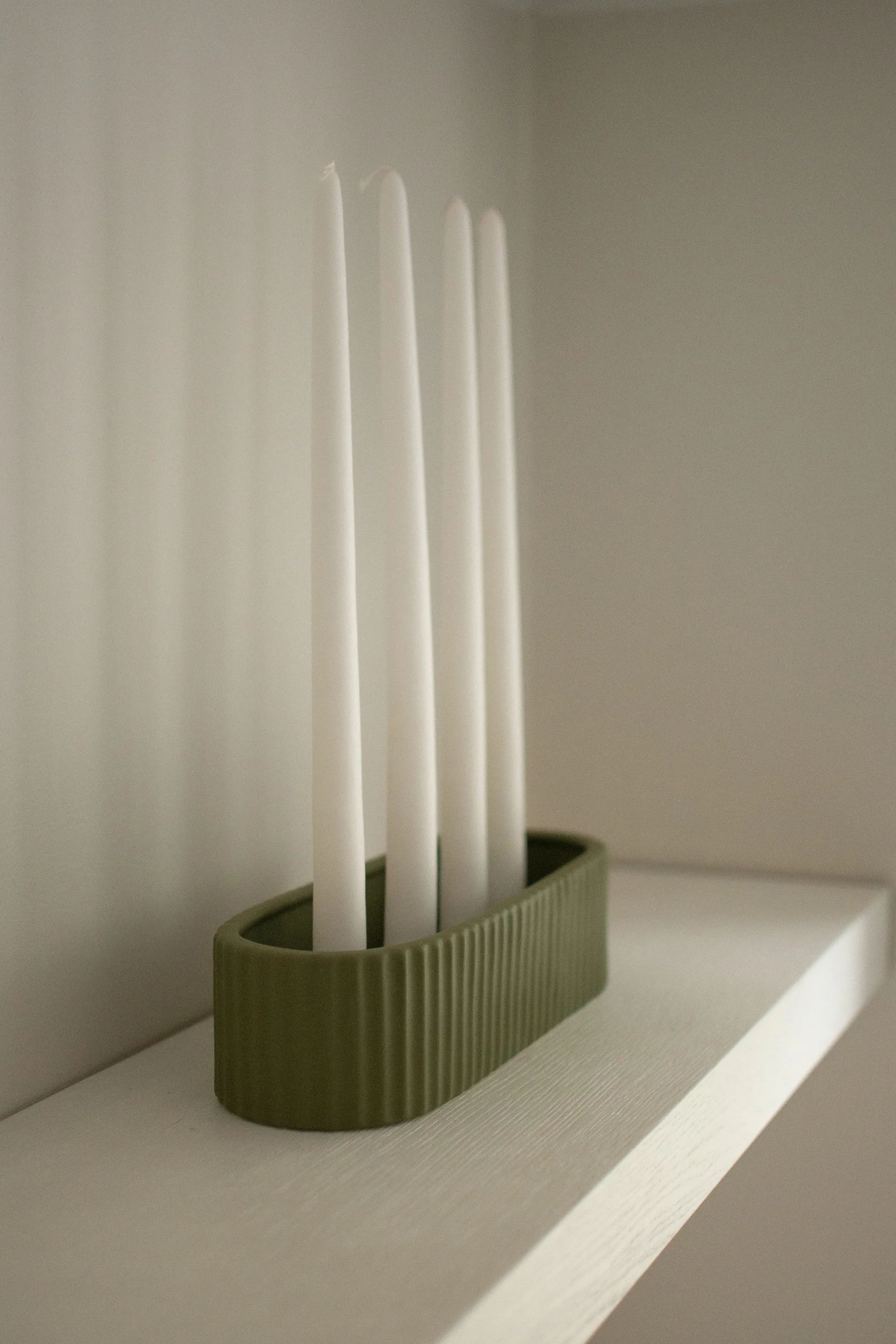 Stripe 烛台 30 cm, 绿色 DBKD