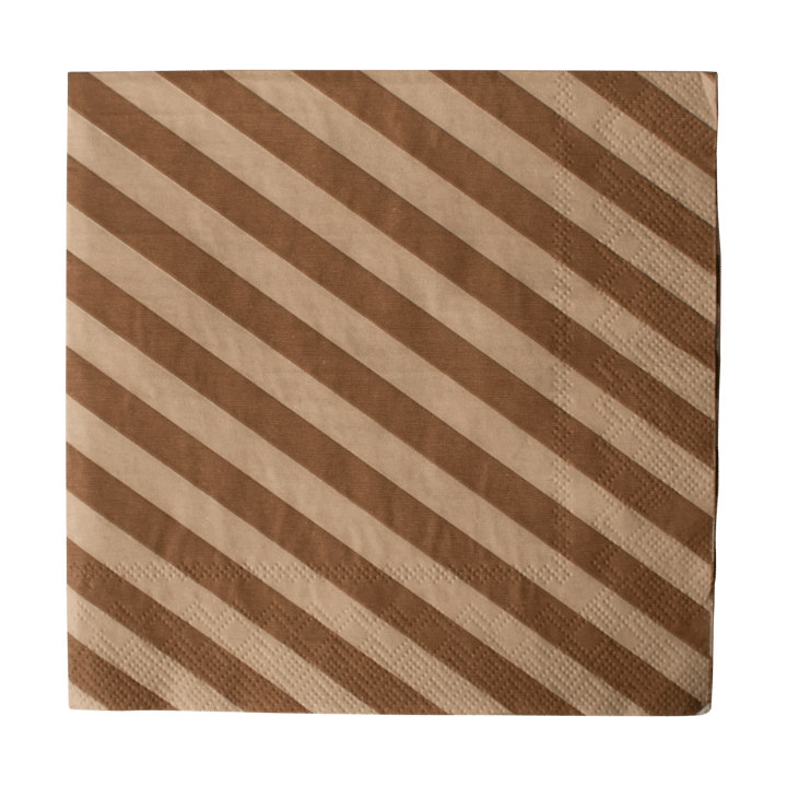 Stripe paper 餐巾纸 33x33 cm 20件装 - 牛轧糖棕色 - DBKD