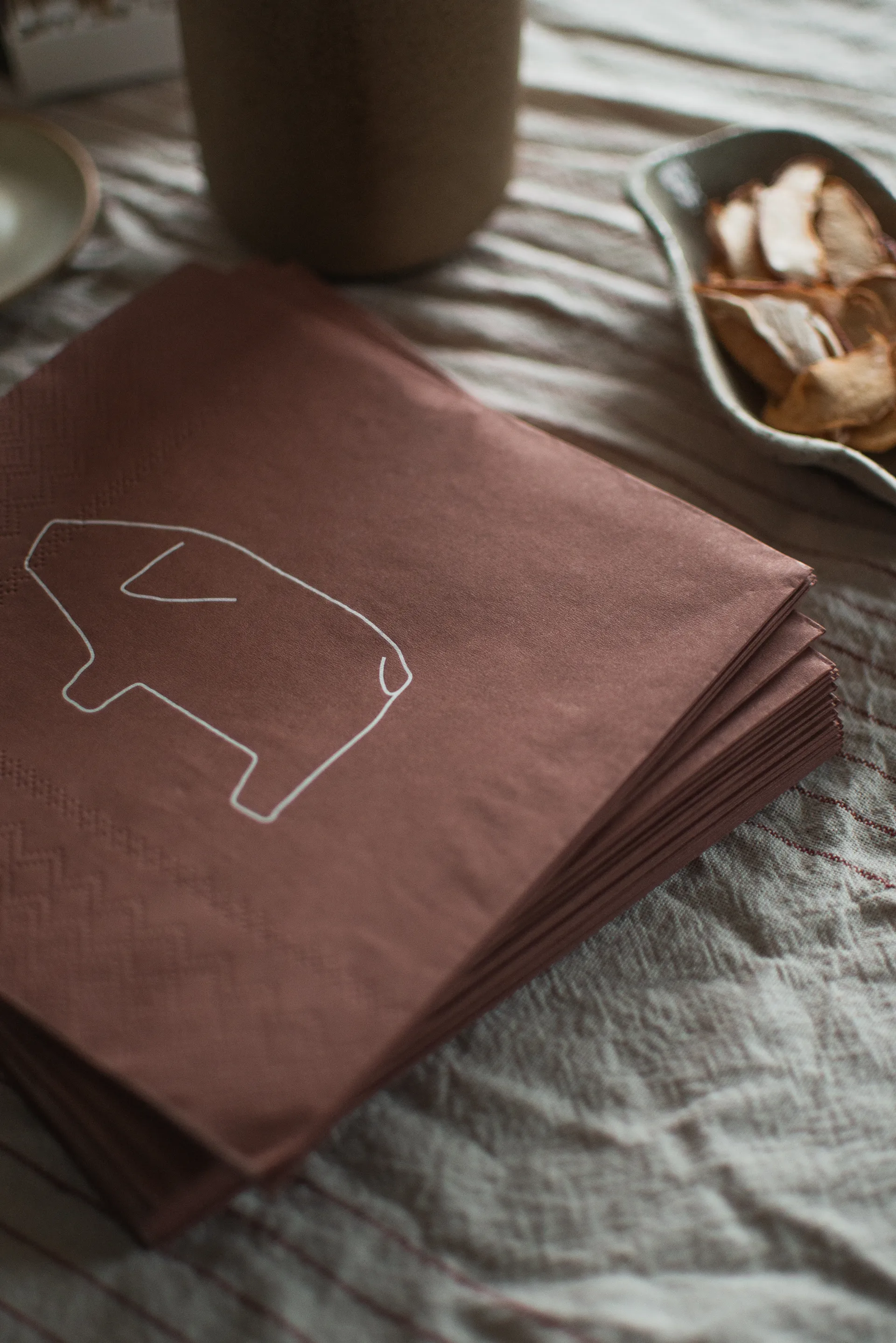 Swedish pig paper 餐巾纸 33x33 cm 20件装, 红色 DBKD