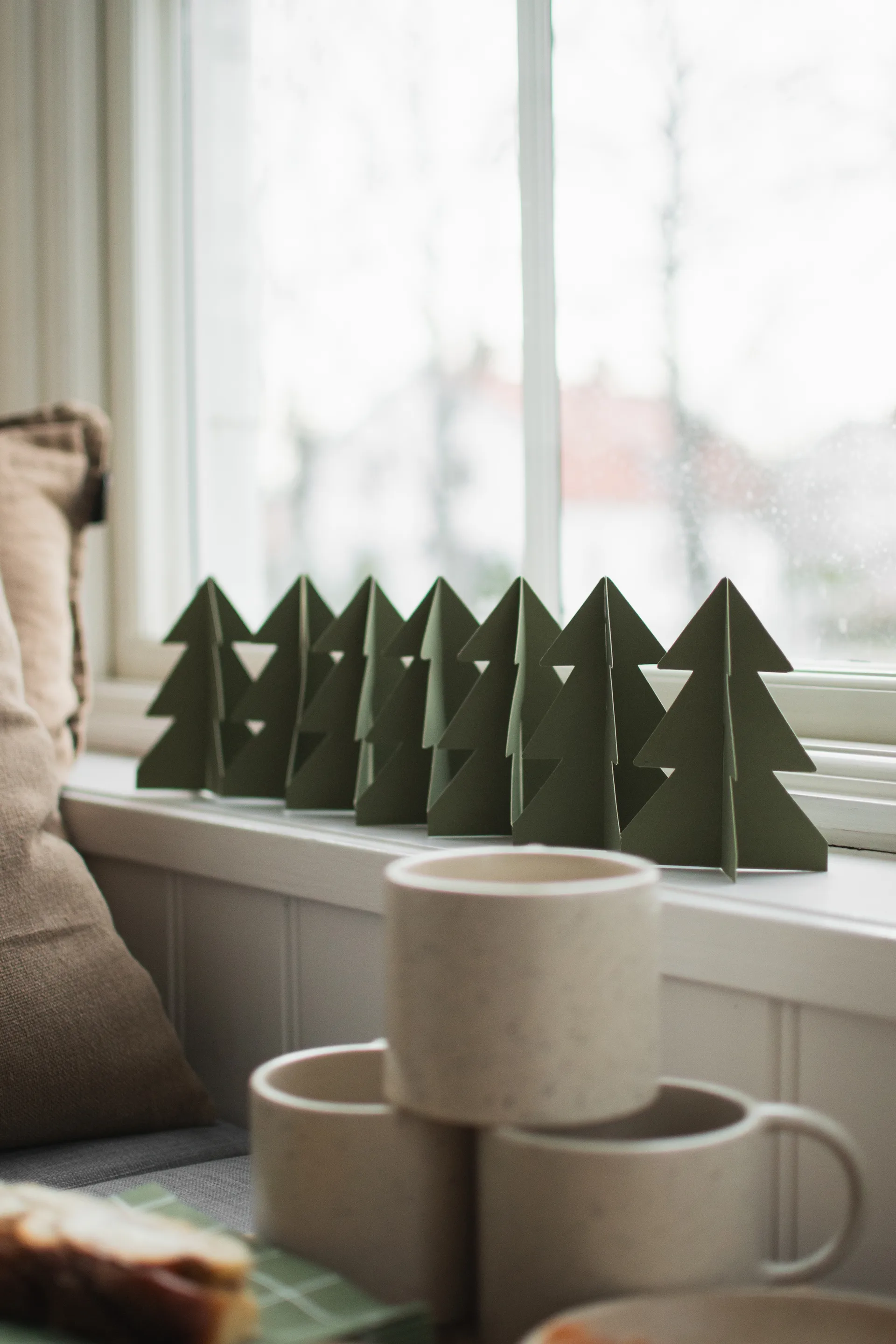 Tree in a row 装饰 60 cm, 绿色 DBKD