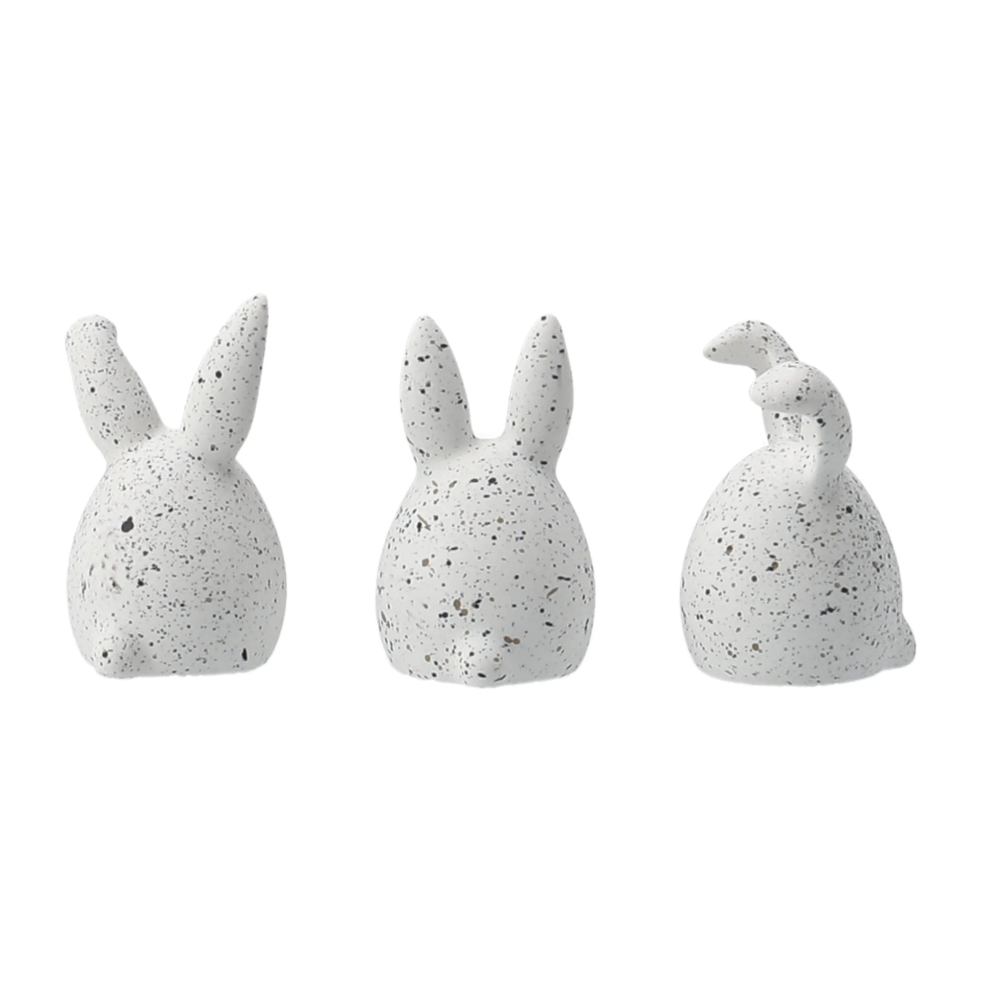 Triplets easter rabbit 三件套装, 白色 dot DBKD