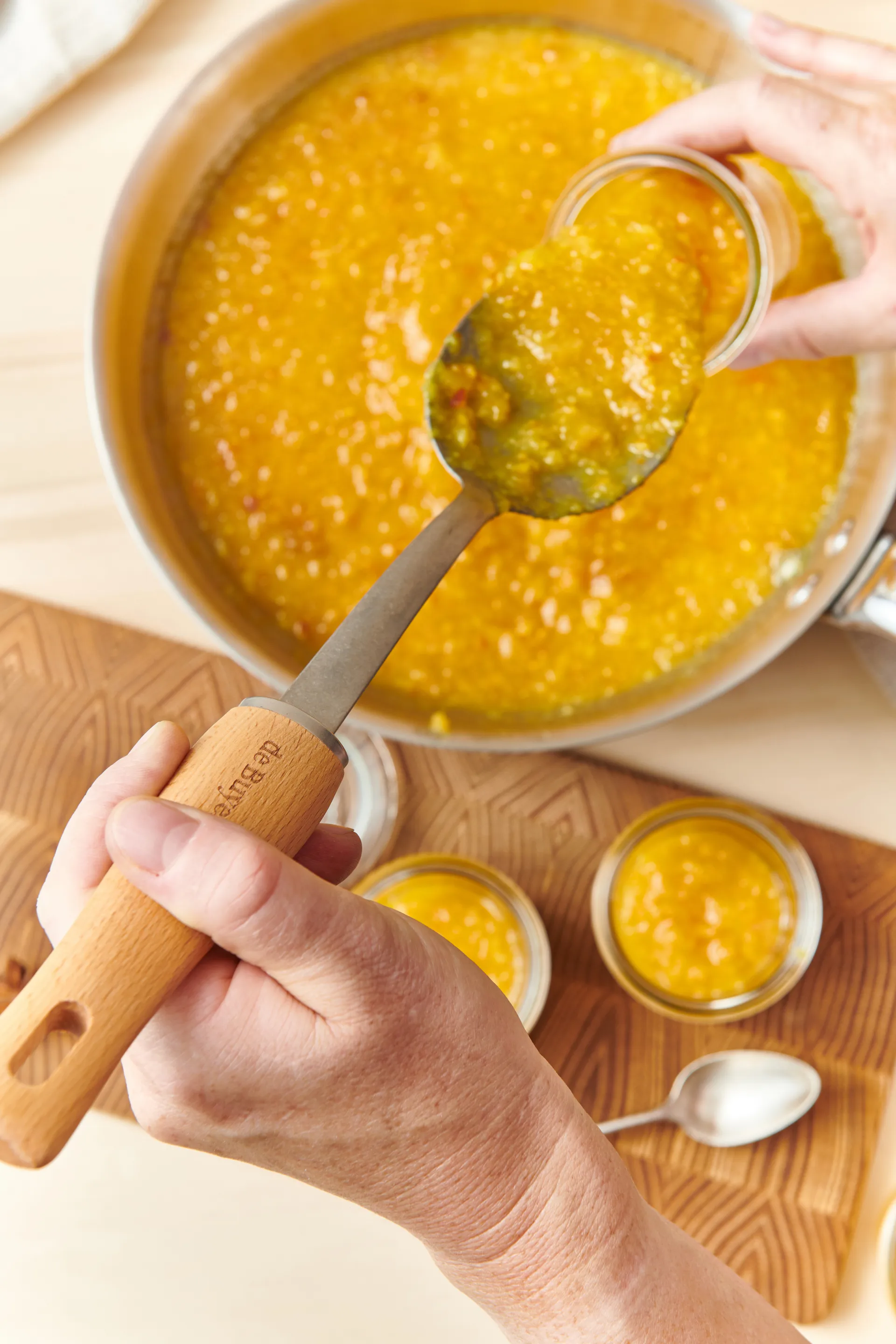 De Buyer B Bois serving 勺子 with wooden handle, 不锈钢 De Buyer