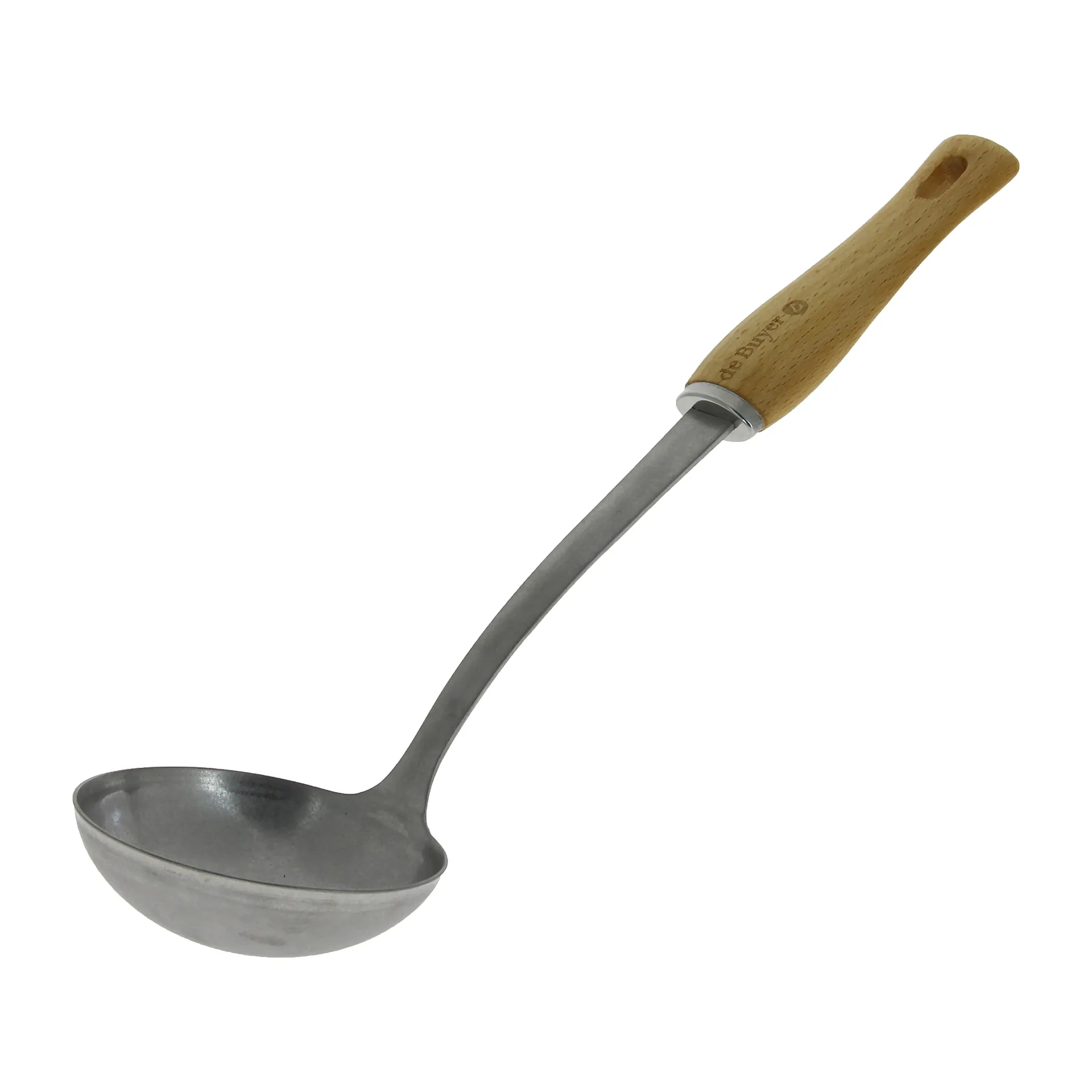 De Buyer B Bois soup ladle with wooden handle, 不锈钢 De Buyer