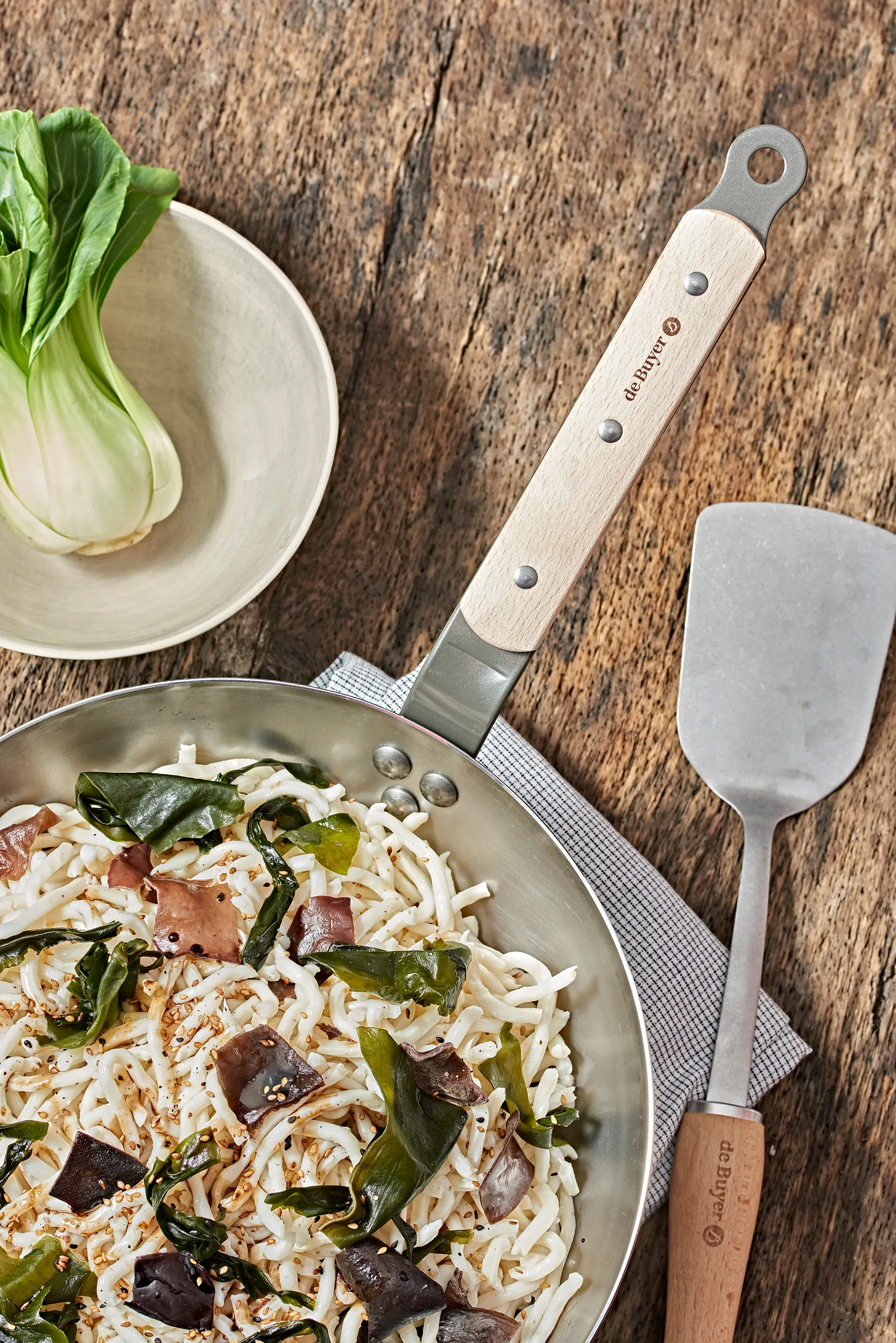 De Buyer B Bois spatula with wooden handle, 不锈钢 De Buyer