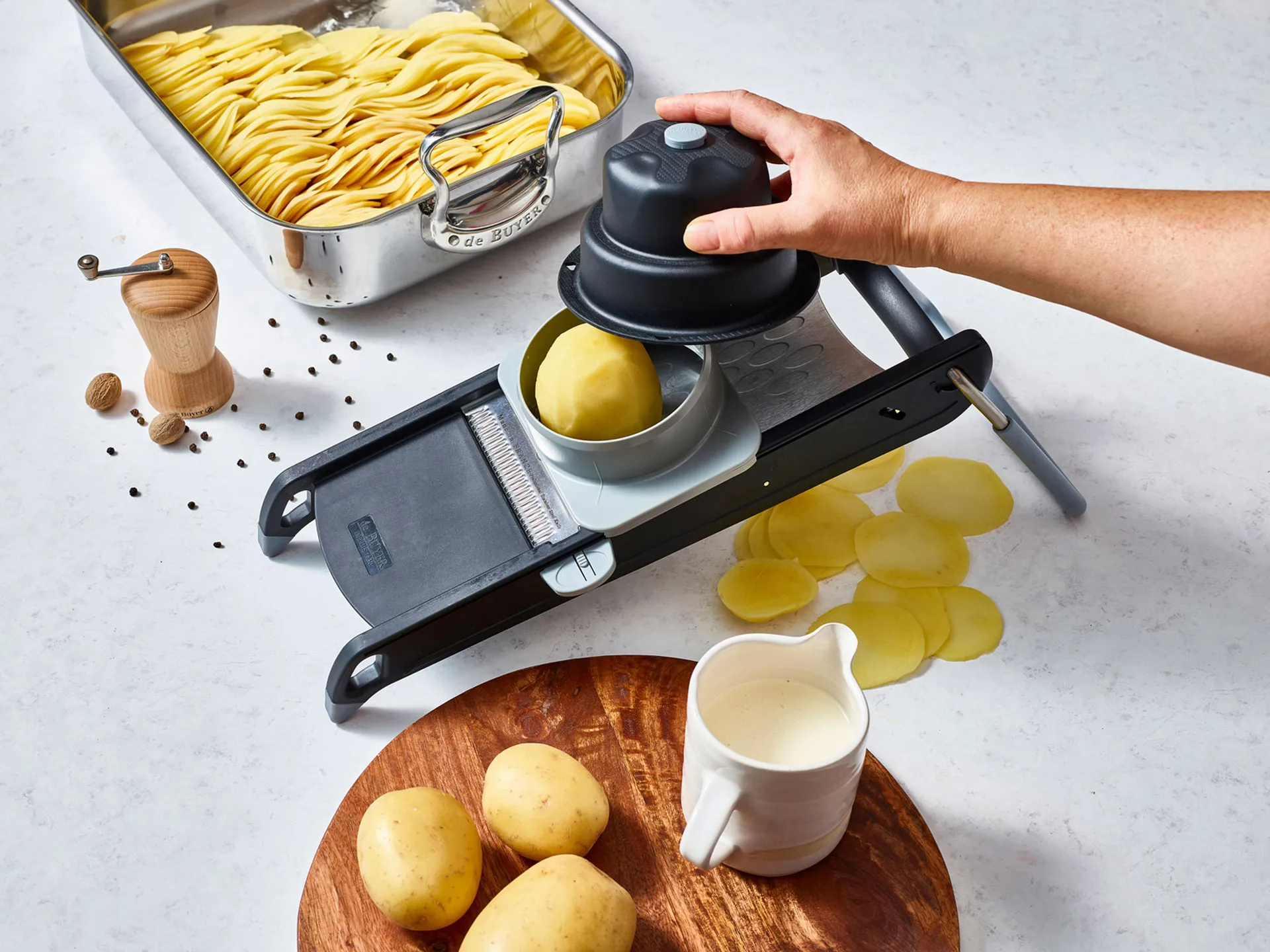 De Buyer Swing Plus mandoline, 黑色 De Buyer