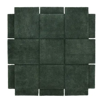 篮纹绿色地毯 - 180x180 cm - Design House Stockholm