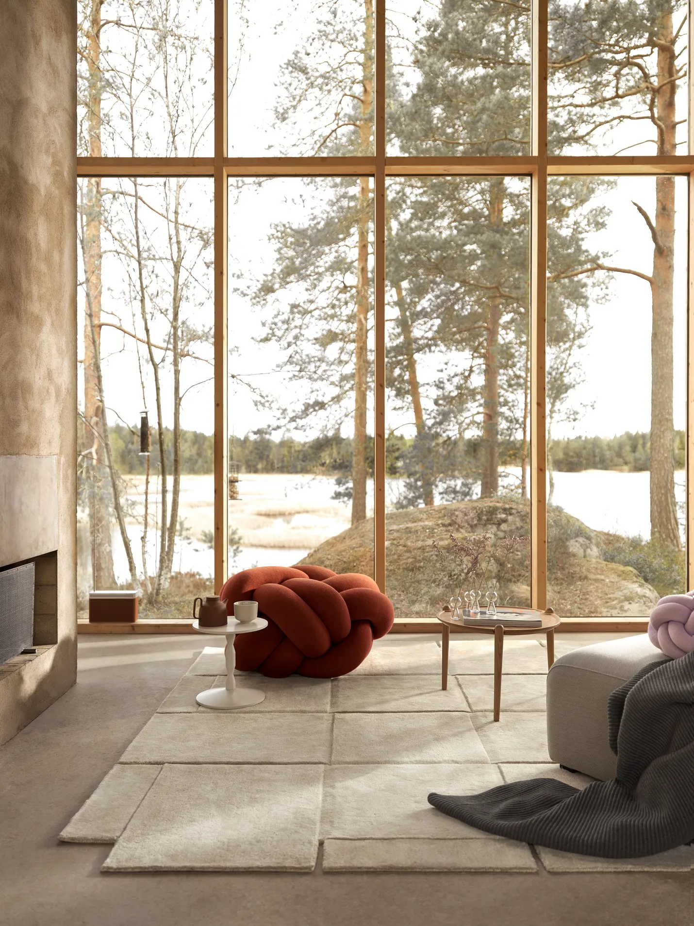 篮纹米色地毯, 185x240cm Design House Stockholm