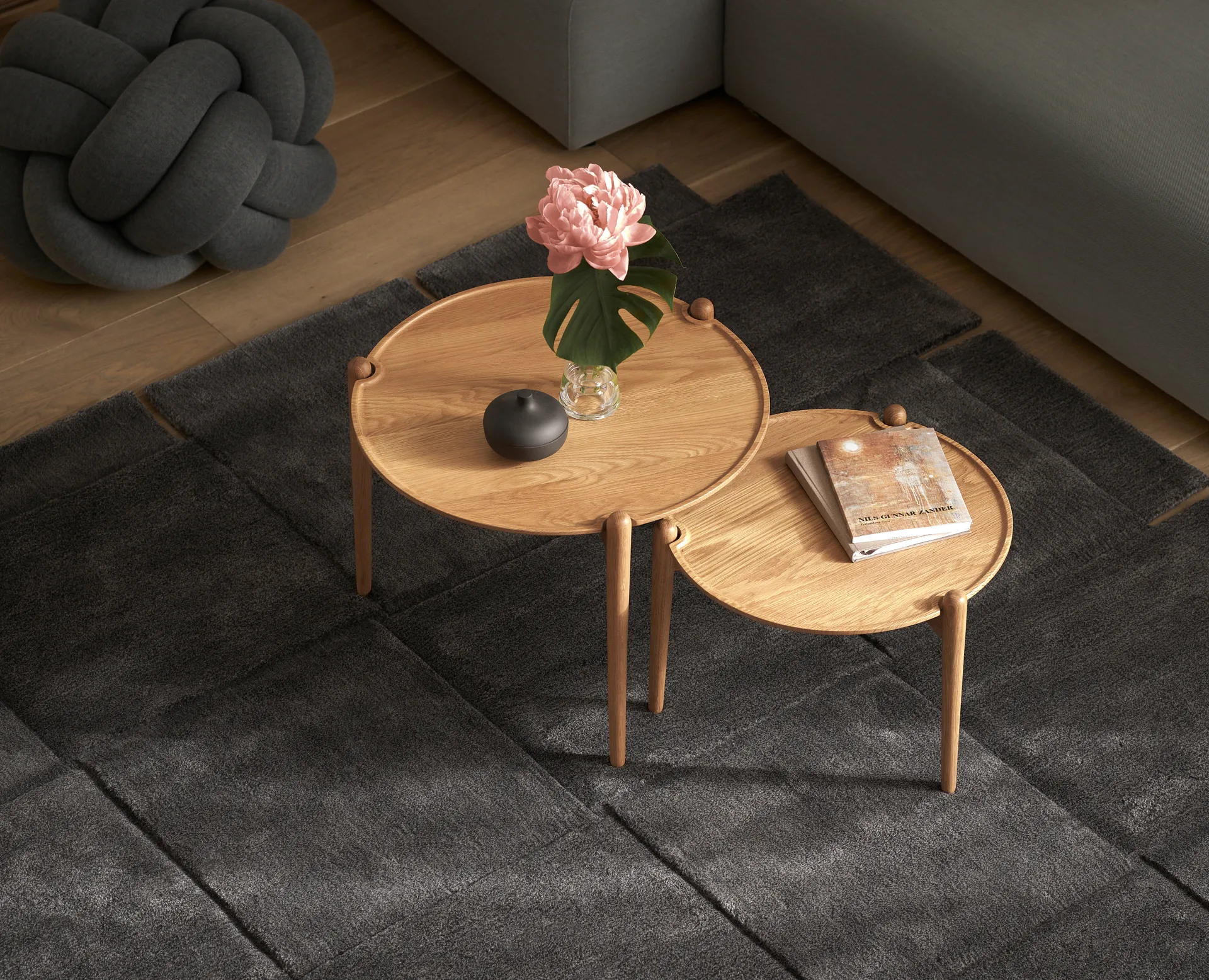 Aria 咖啡桌, 橡木_Ø50x37cm Design House Stockholm