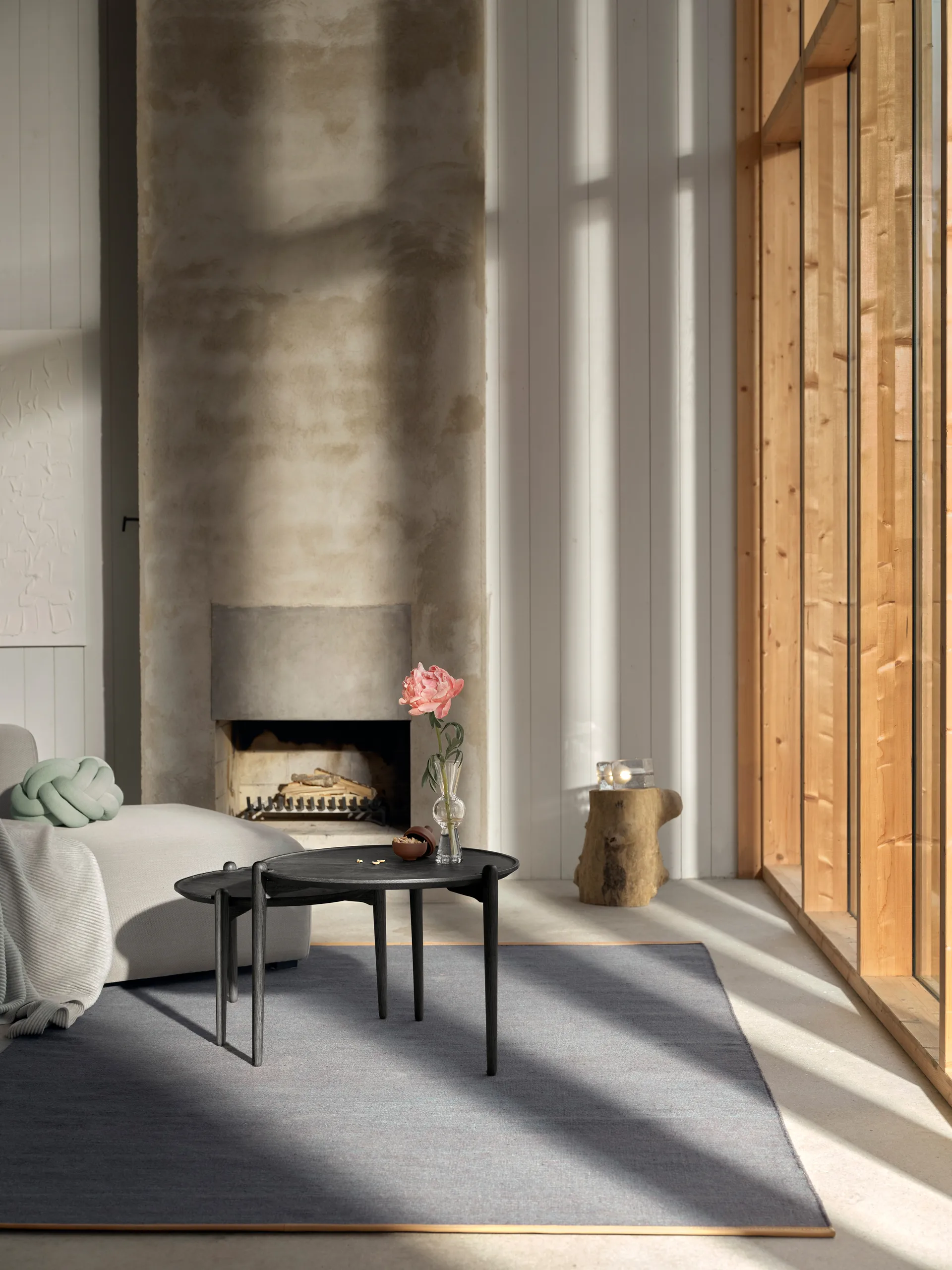 Aria 咖啡桌, 黑色橡木_Ø50x37cm Design House Stockholm