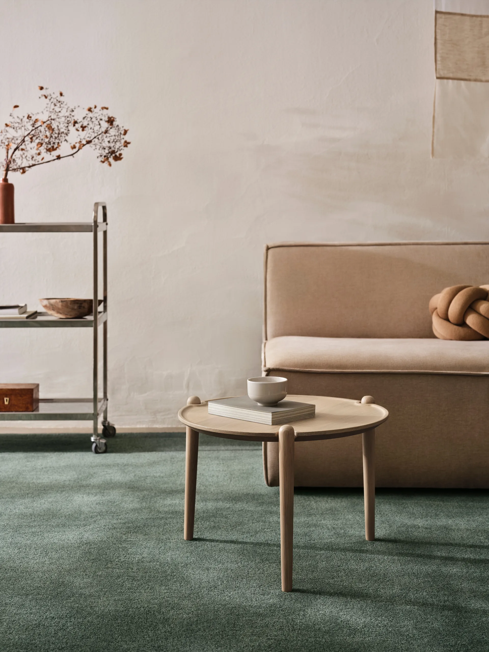 Aria 咖啡桌, 浅色橡木_Ø50x37cm Design House Stockholm