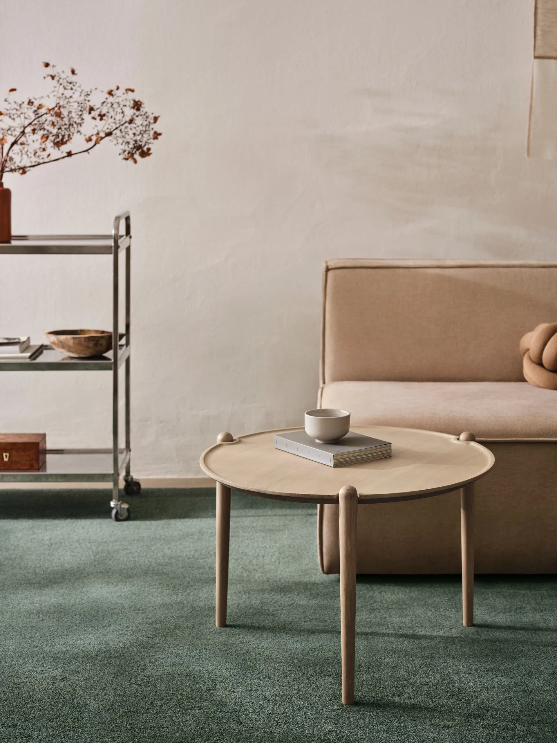 Aria 咖啡桌, 浅色橡木_Ø60x46cm Design House Stockholm