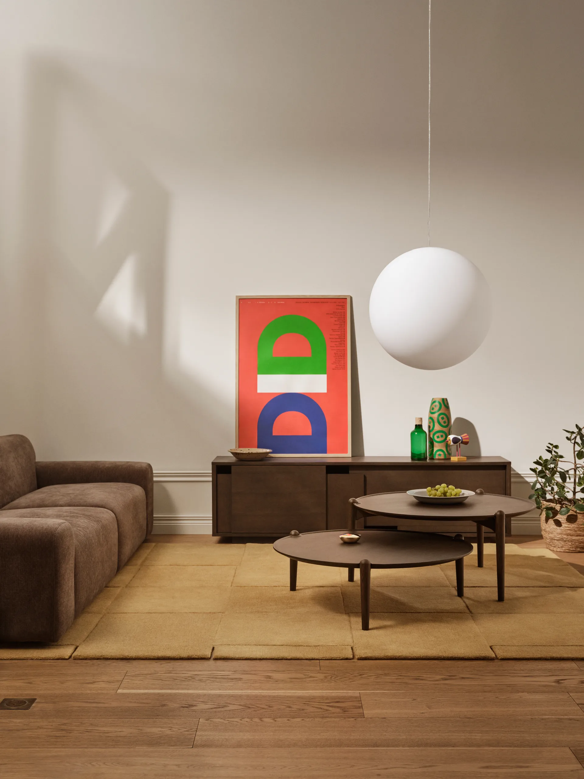 Aria 咖啡桌, 深色橡木_Ø90x42.5cm Design House Stockholm