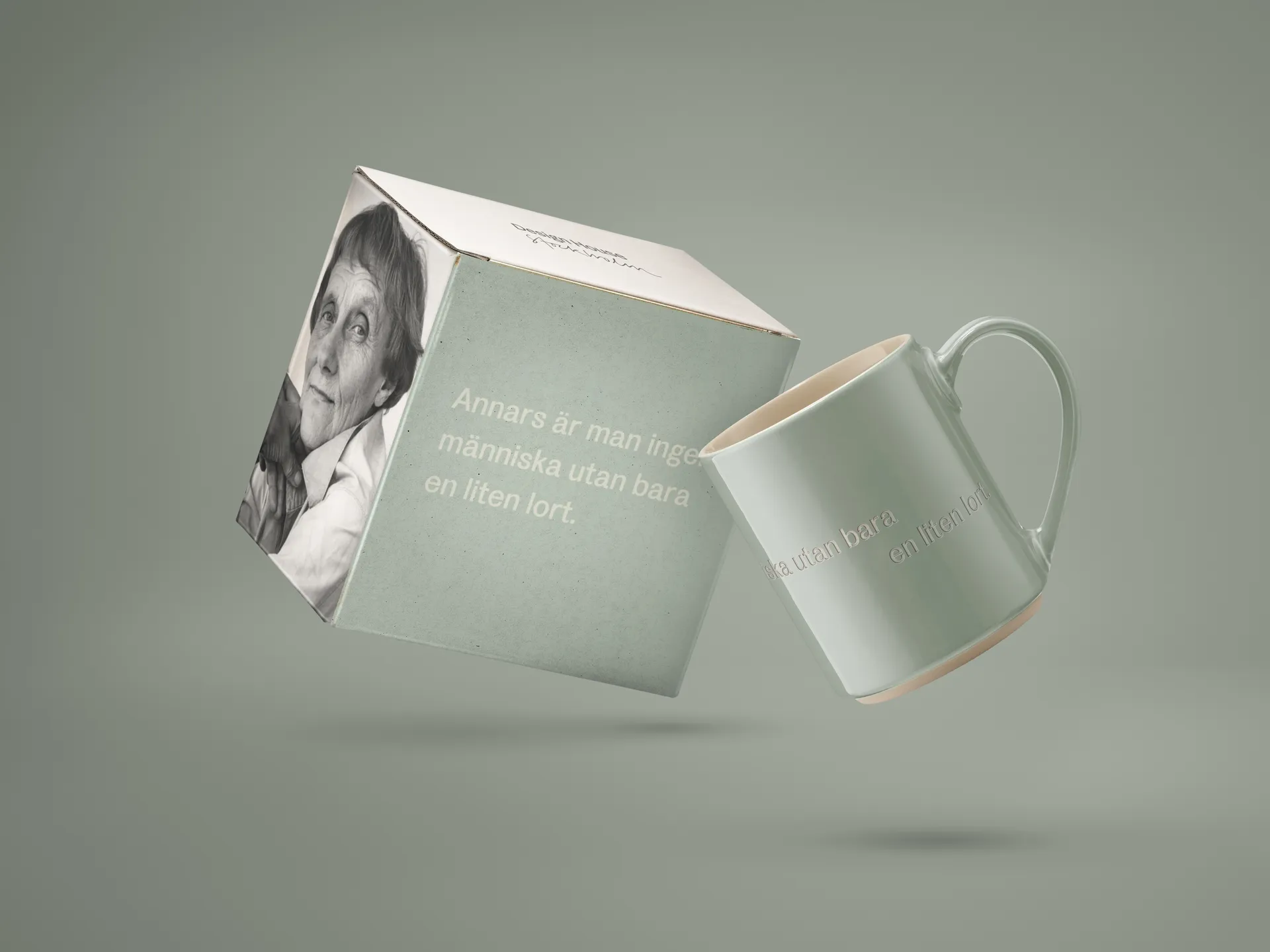 Astrid Lindgren 马克杯 annars är man ingen människa, 瑞典语文字 Design House Stockholm
