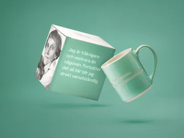 Astrid Lindgren 马克杯I am frecklier… - 瑞典绿色 - Design House Stockholm