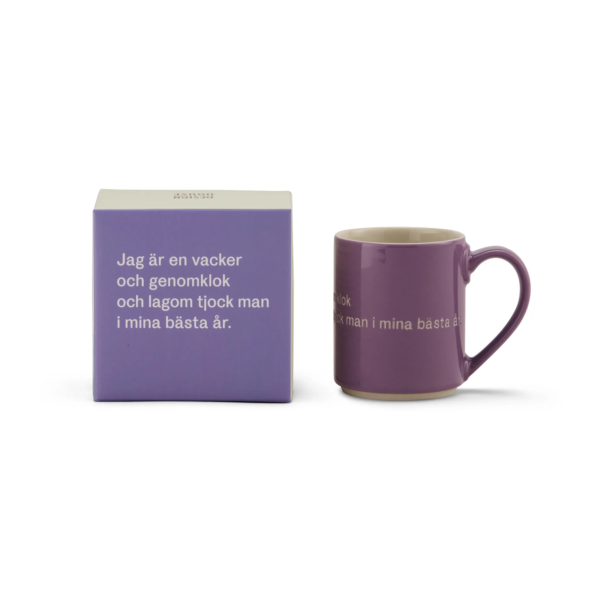 Astrid Lindgren 马克杯 I am handsome, 瑞典紫色 Design House Stockholm