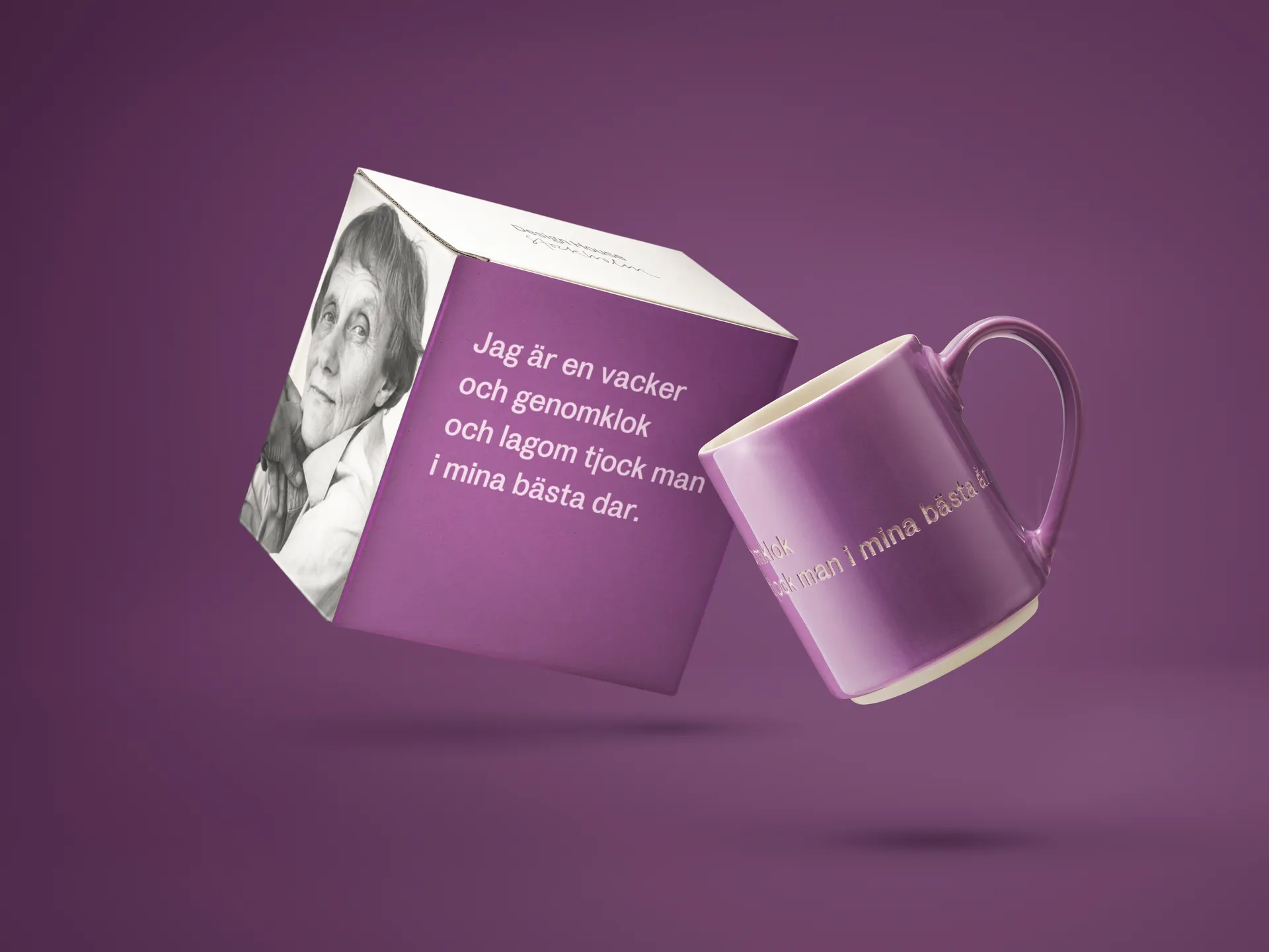 Astrid Lindgren 马克杯 I am handsome, 瑞典紫色 Design House Stockholm