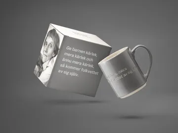 Astrid Lindgren马克杯 予孩子以爱 - 灰色_瑞典风 - Design House Stockholm