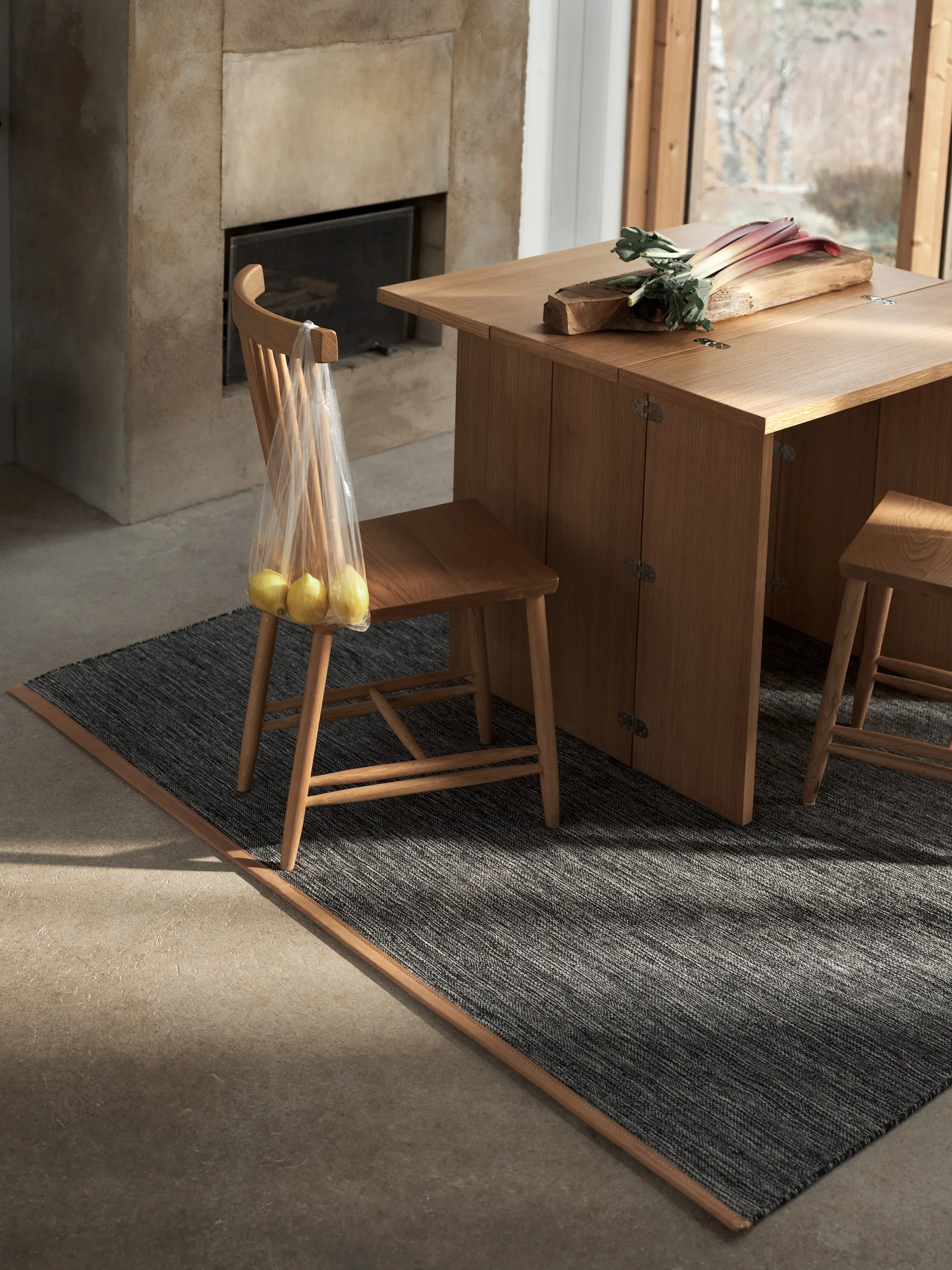 Björk 地毯 large dark grey, 170x240 cm Design House Stockholm