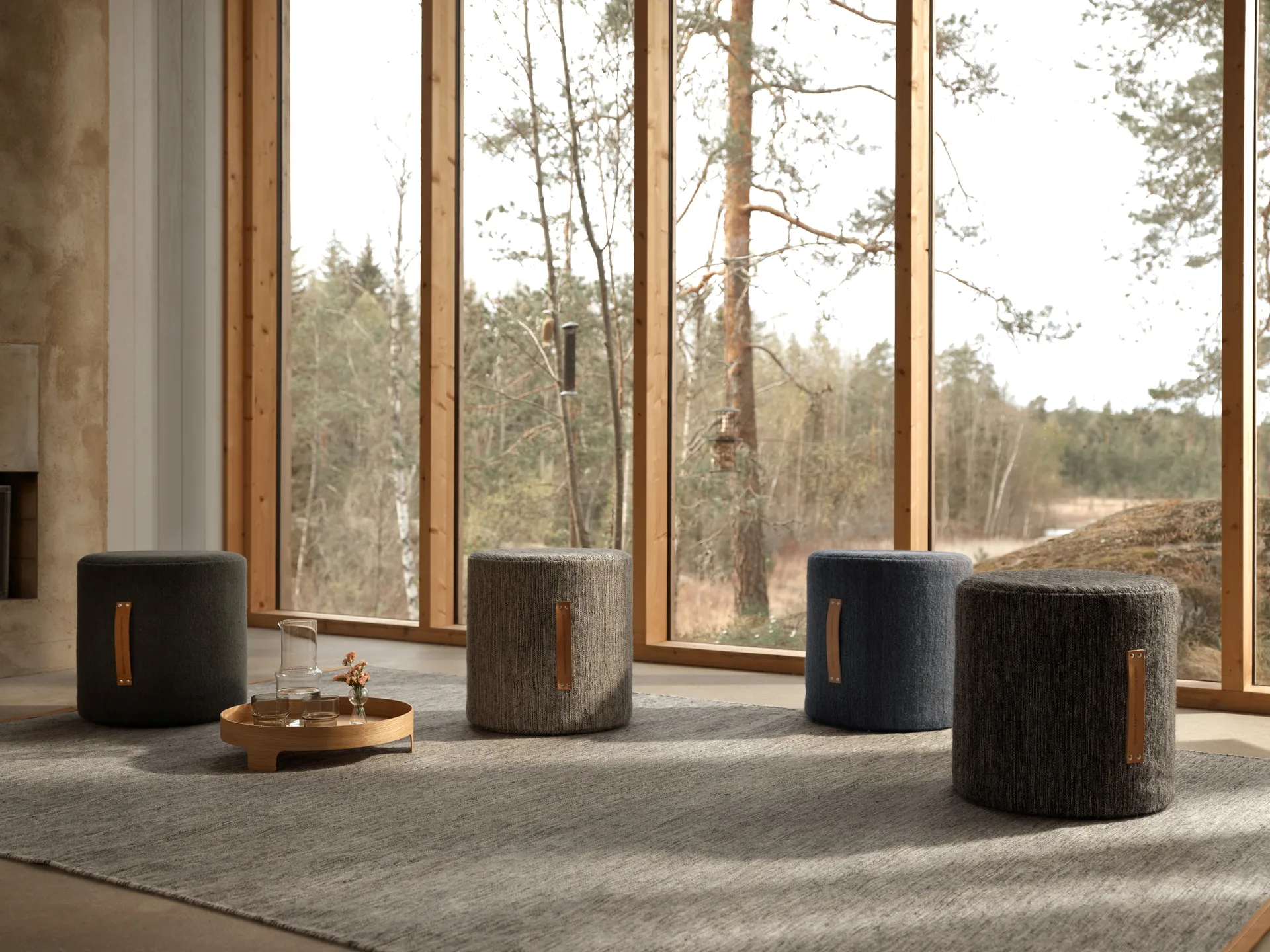 Björk sit pouf, 蓝色 Design House Stockholm
