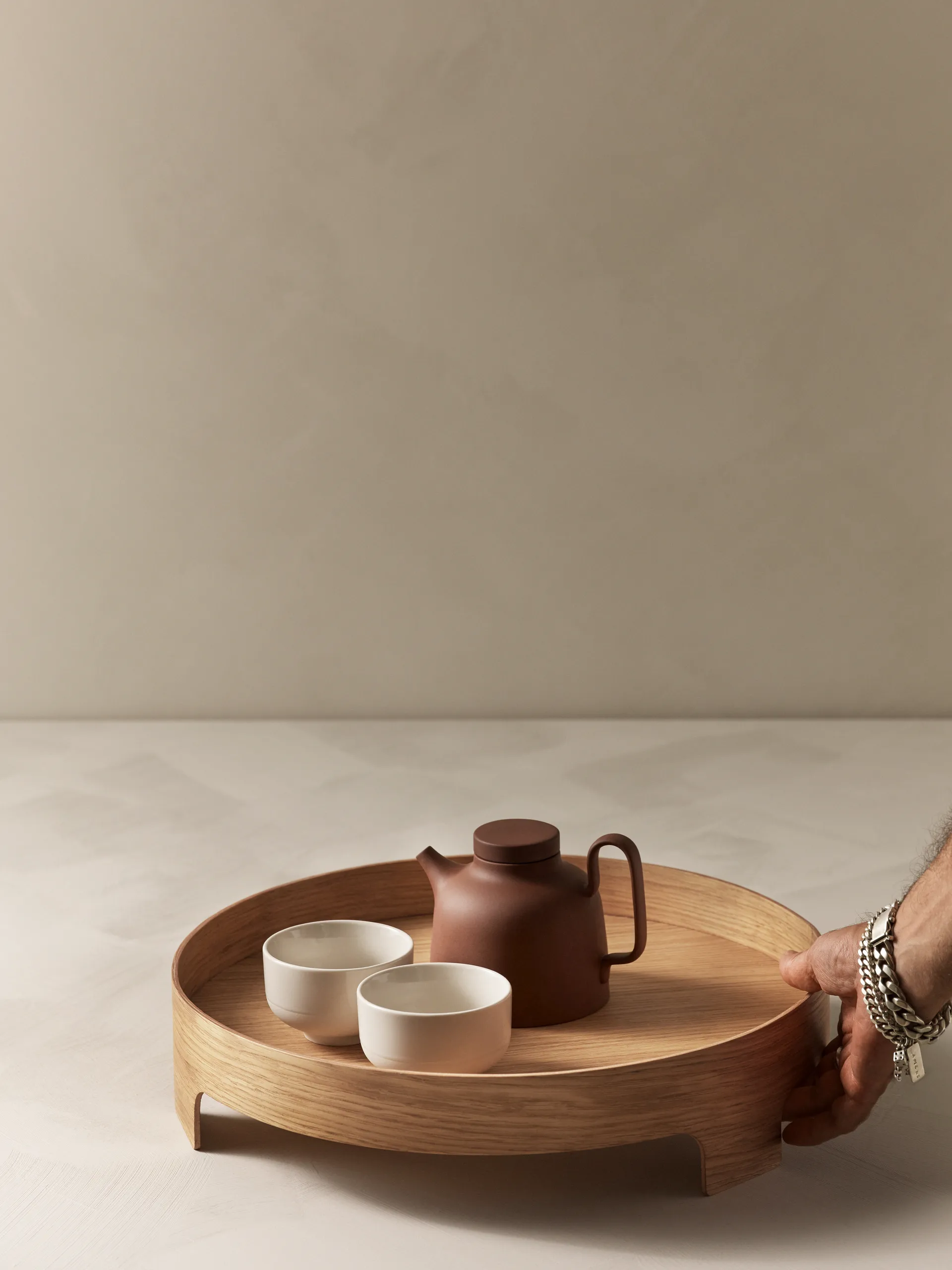 Bridge 托盘, Oak, Ø42 cm Design House Stockholm