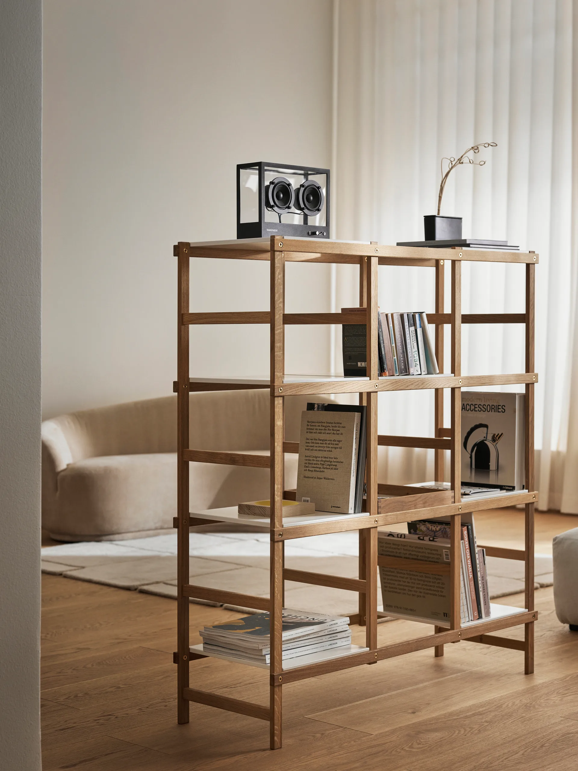 Frame shelfhigh, oak-白色 Design House Stockholm