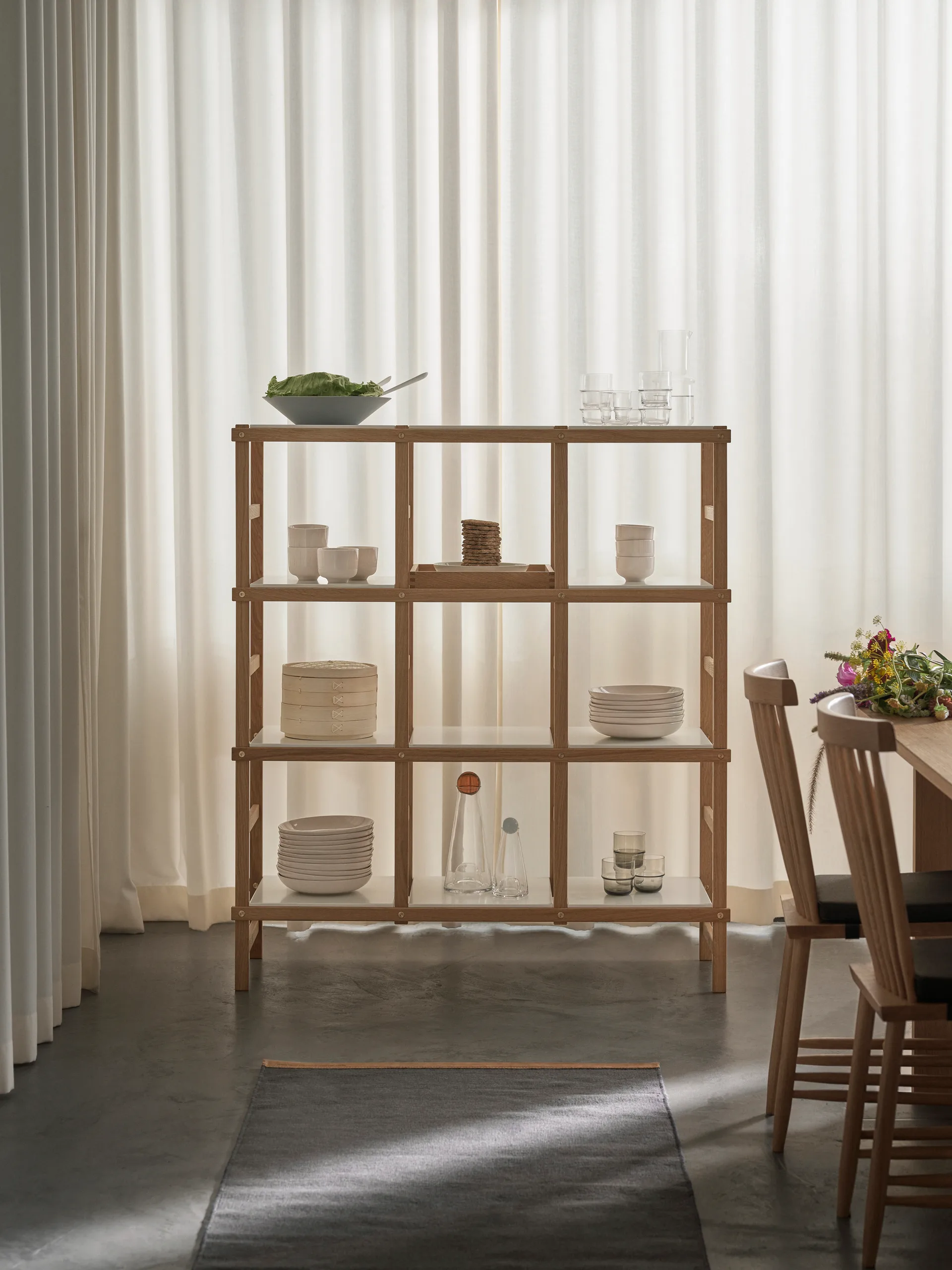 Frame shelfhigh, oak-白色 Design House Stockholm