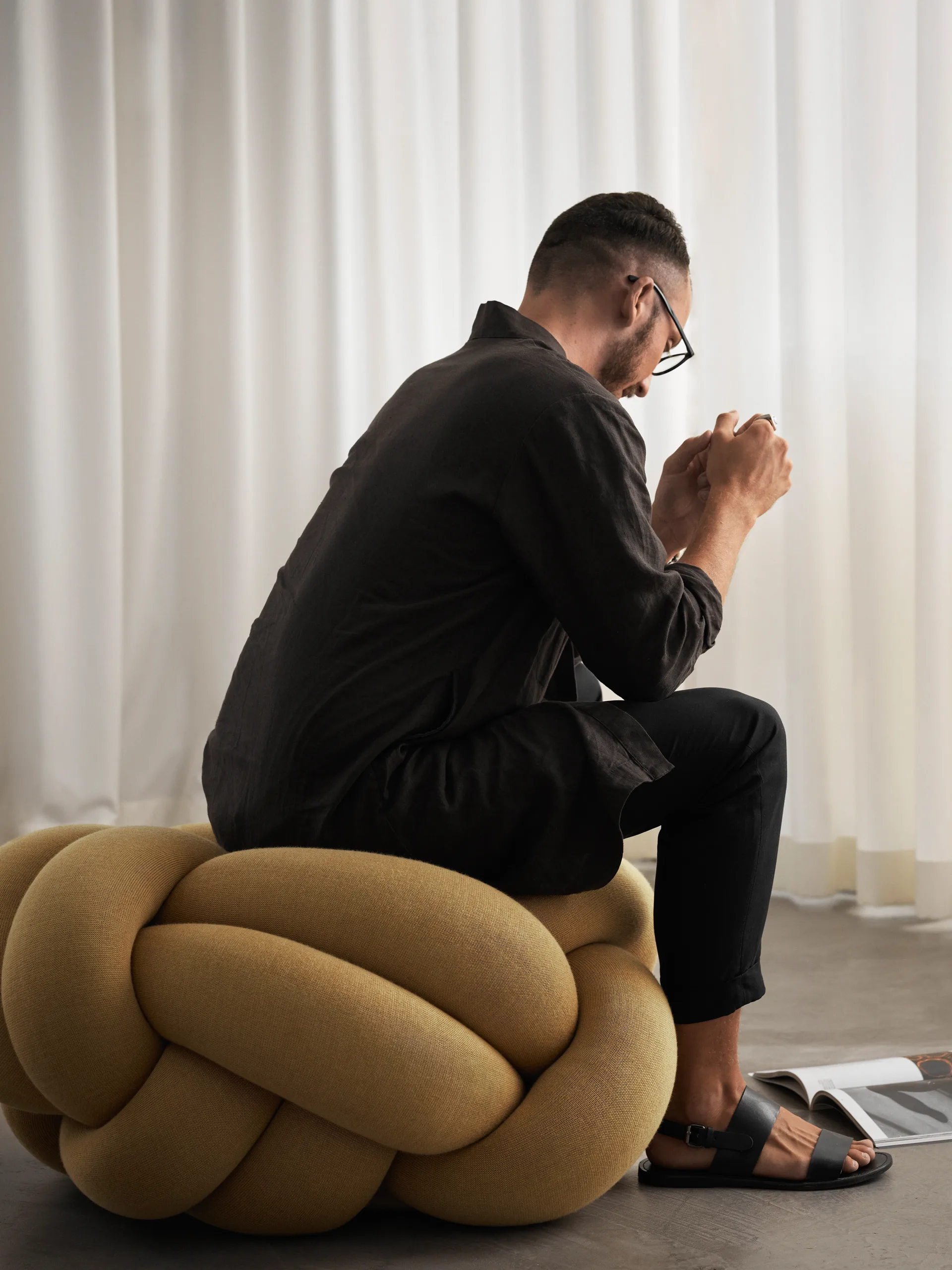 Knot 靠枕|靠垫 XL, 黄色 Design House Stockholm