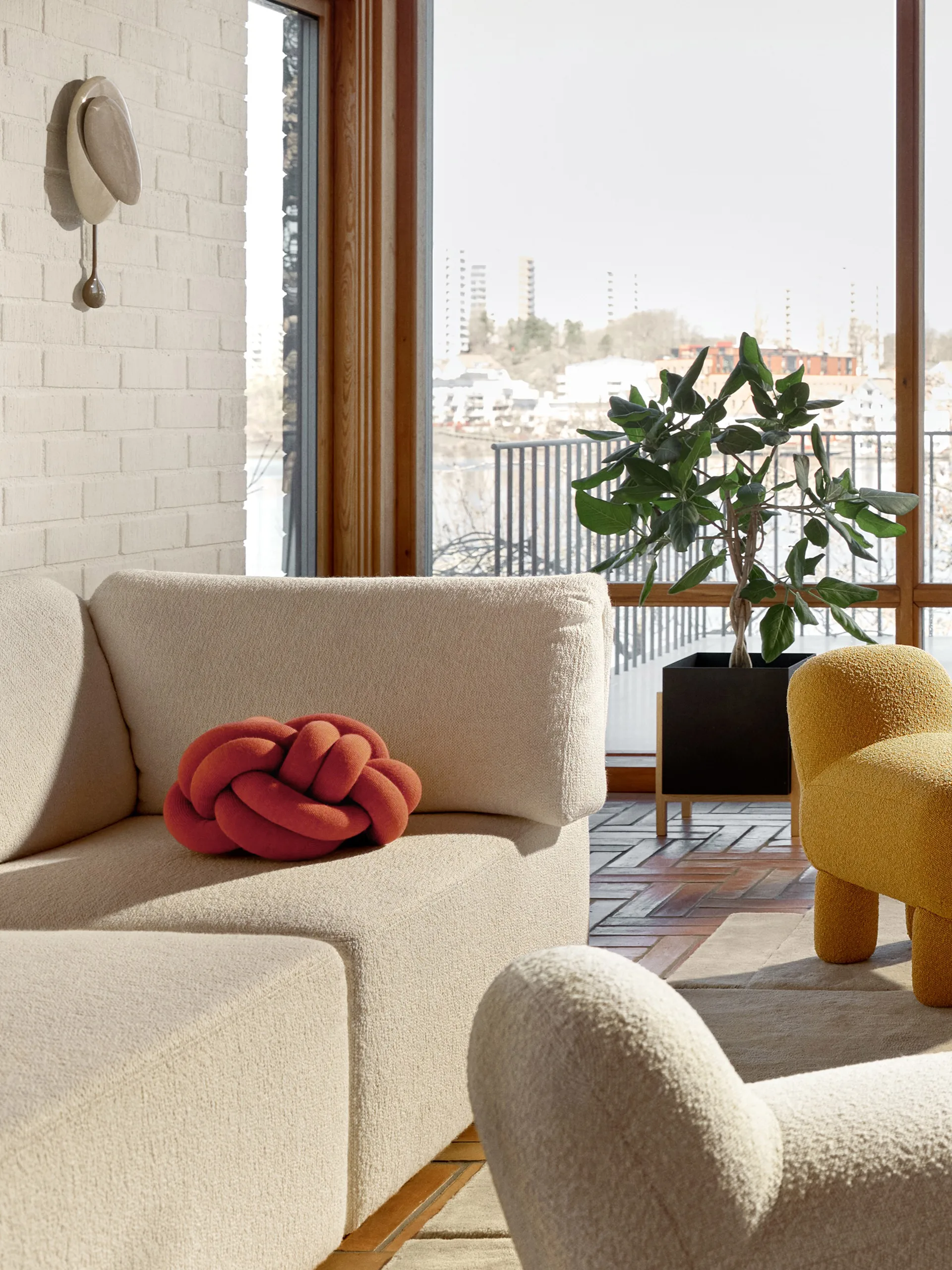 Knot 靠枕|靠垫, 橙色 红色 Design House Stockholm