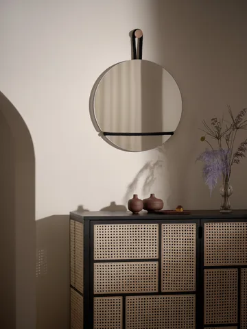 Lasso 圆形镜子 - 透明_黑色 - Design House Stockholm