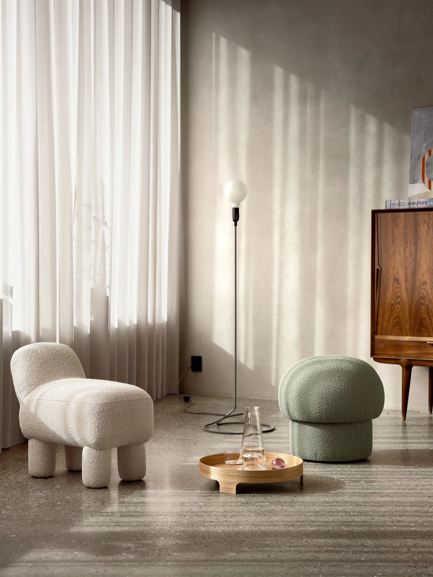 Lulu sit 蒲团36x65cm, Cream Design House Stockholm