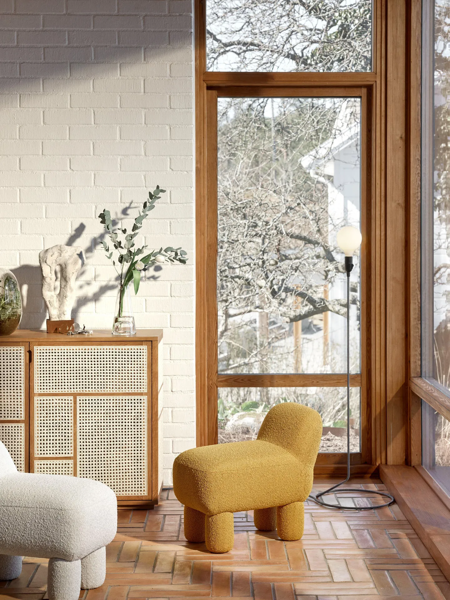 Lulu sit 蒲团36x65cm, 黄色 Design House Stockholm