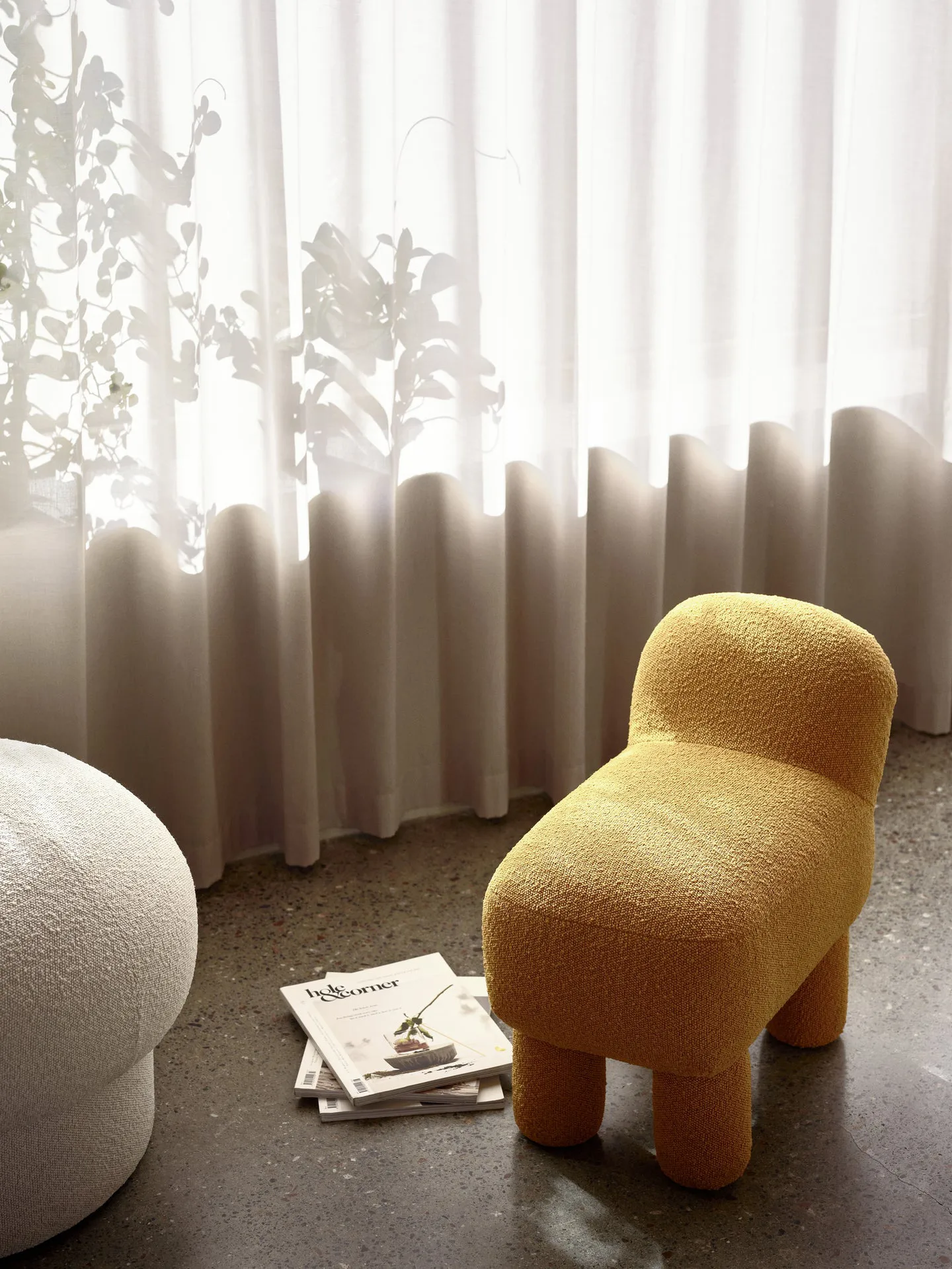 Lulu sit pouf 36x65 cm, 黄色 Design House Stockholm