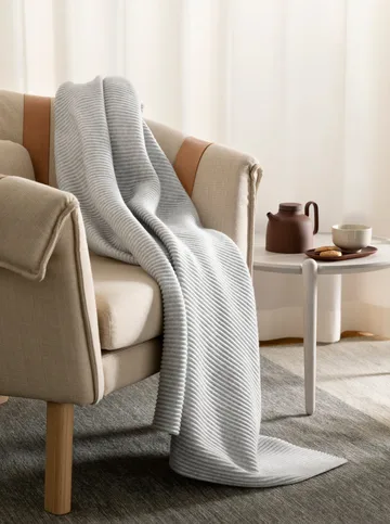 Pleece 毯子 140x160 cm - Light grey - Design House Stockholm