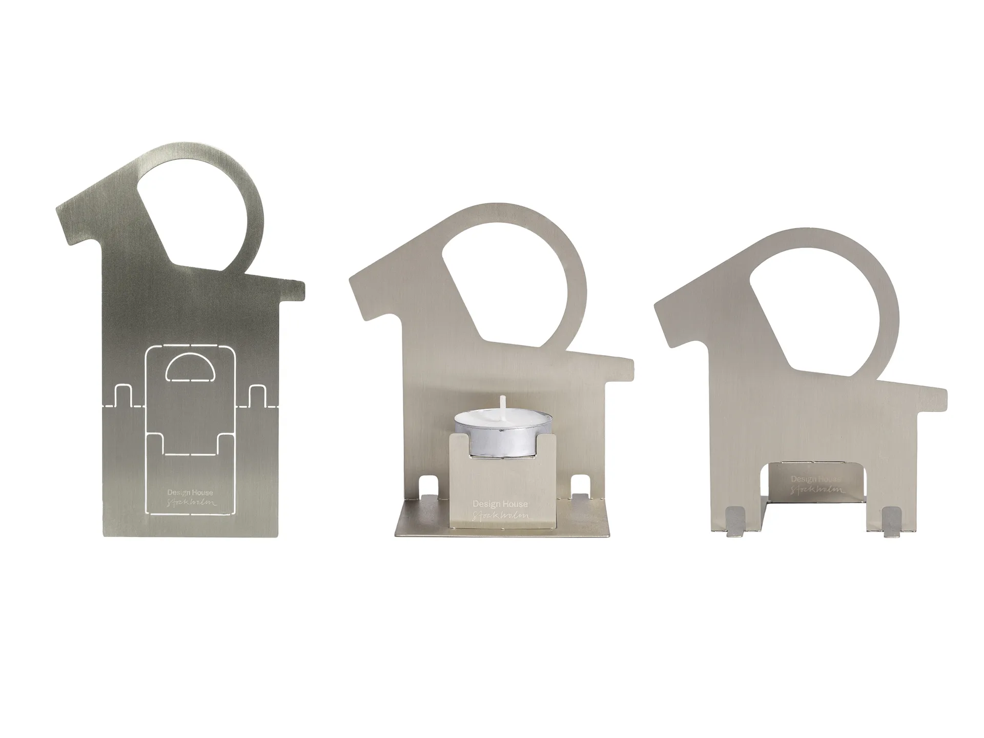 Pop-up 烛台/茶灯台 Christmas goat, 不锈钢 Design House Stockholm