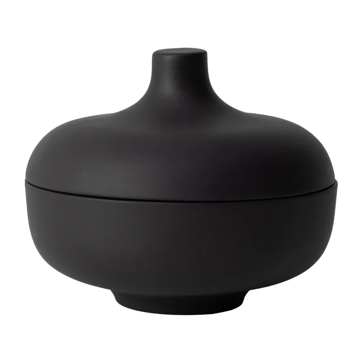 Sand 带盖碗 中号 Ø12cm - 黑色陶土 - Design House Stockholm