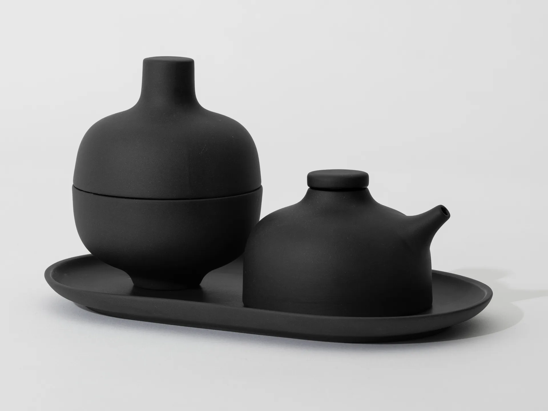 Sand 带盖碗 小号 Ø8.2cm, 黑色陶土 Design House Stockholm