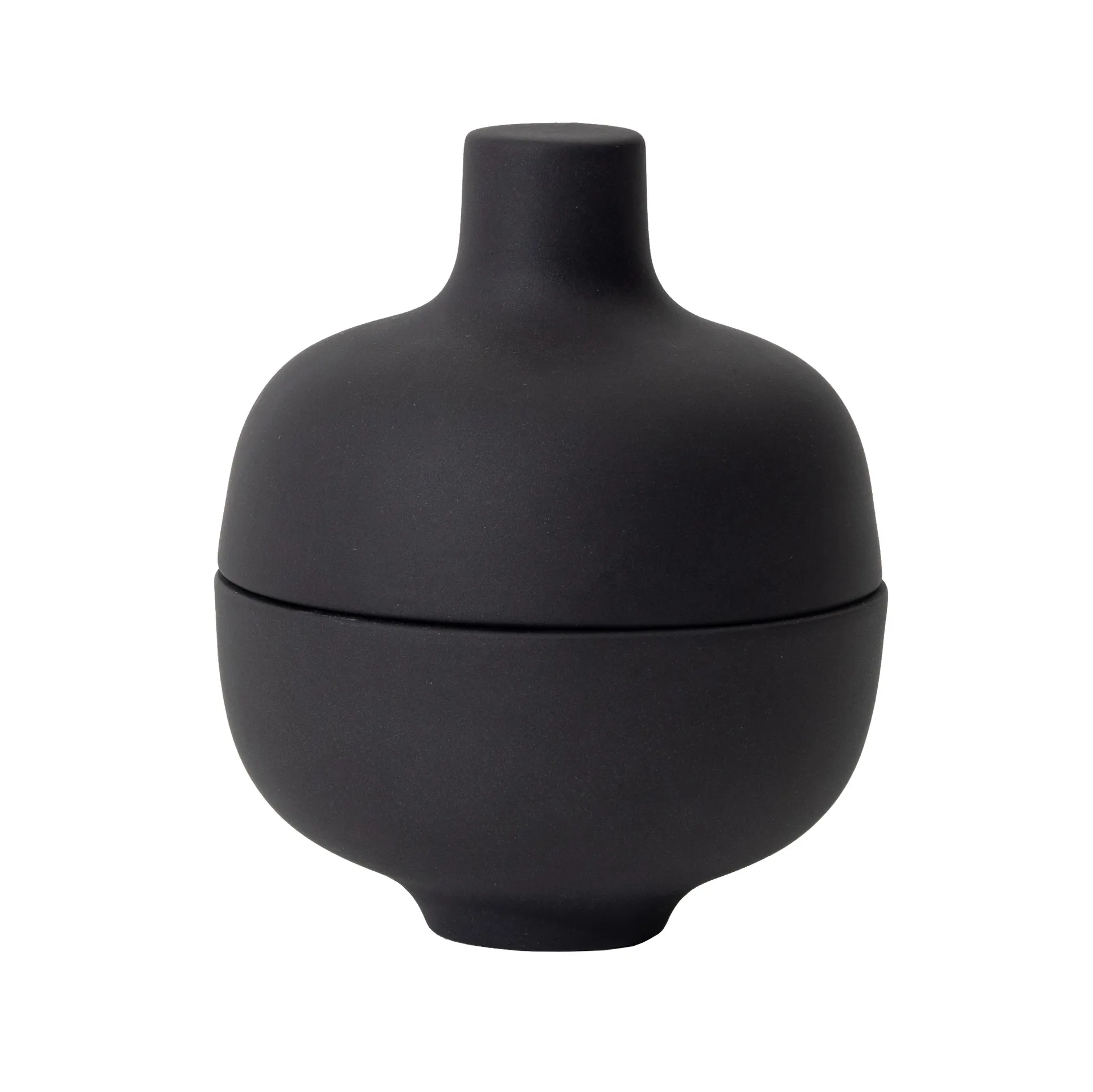 Sand 带盖碗 小号 Ø8.2cm, 黑色陶土 Design House Stockholm