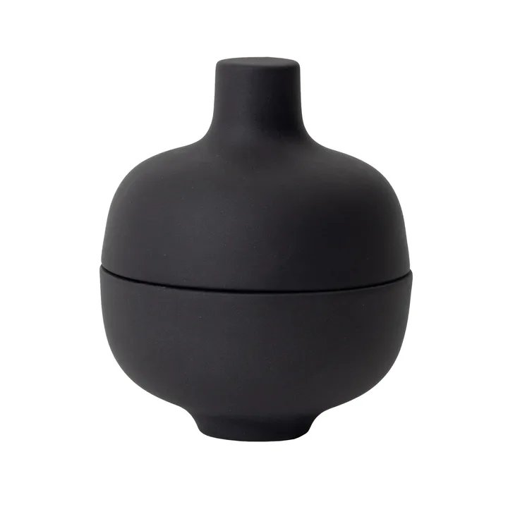 Sand 带盖碗 小号 Ø8.2cm - 黑色陶土 - Design House Stockholm