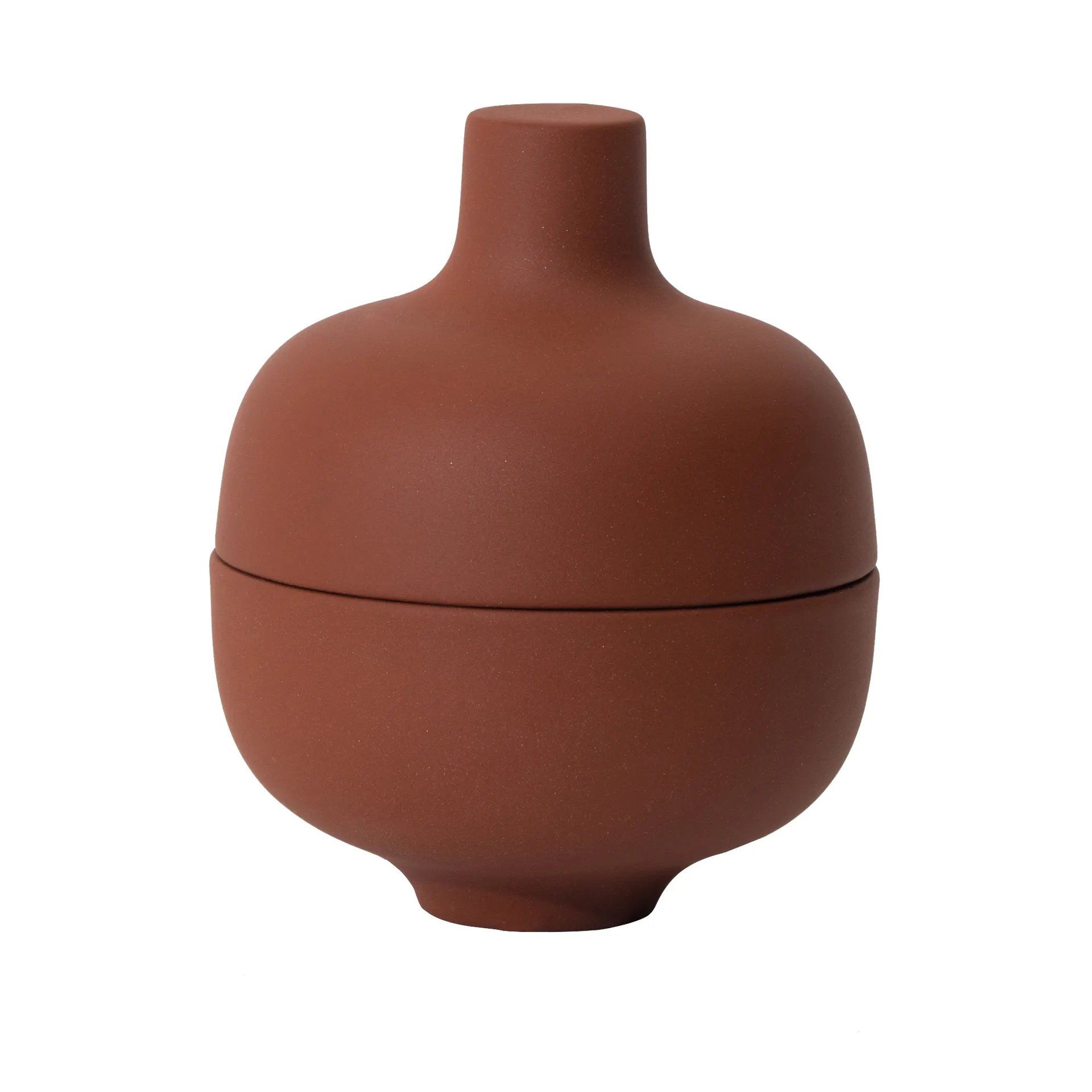 Sand 带盖碗 小号 Ø8.2cm, 红色陶土 Design House Stockholm