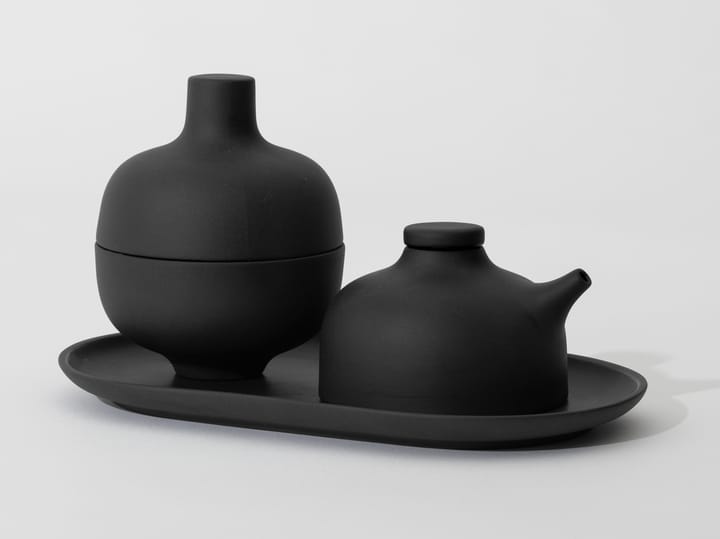 Sand 盘子 oval 12.5x20 cm, 黑色 clay Design House Stockholm