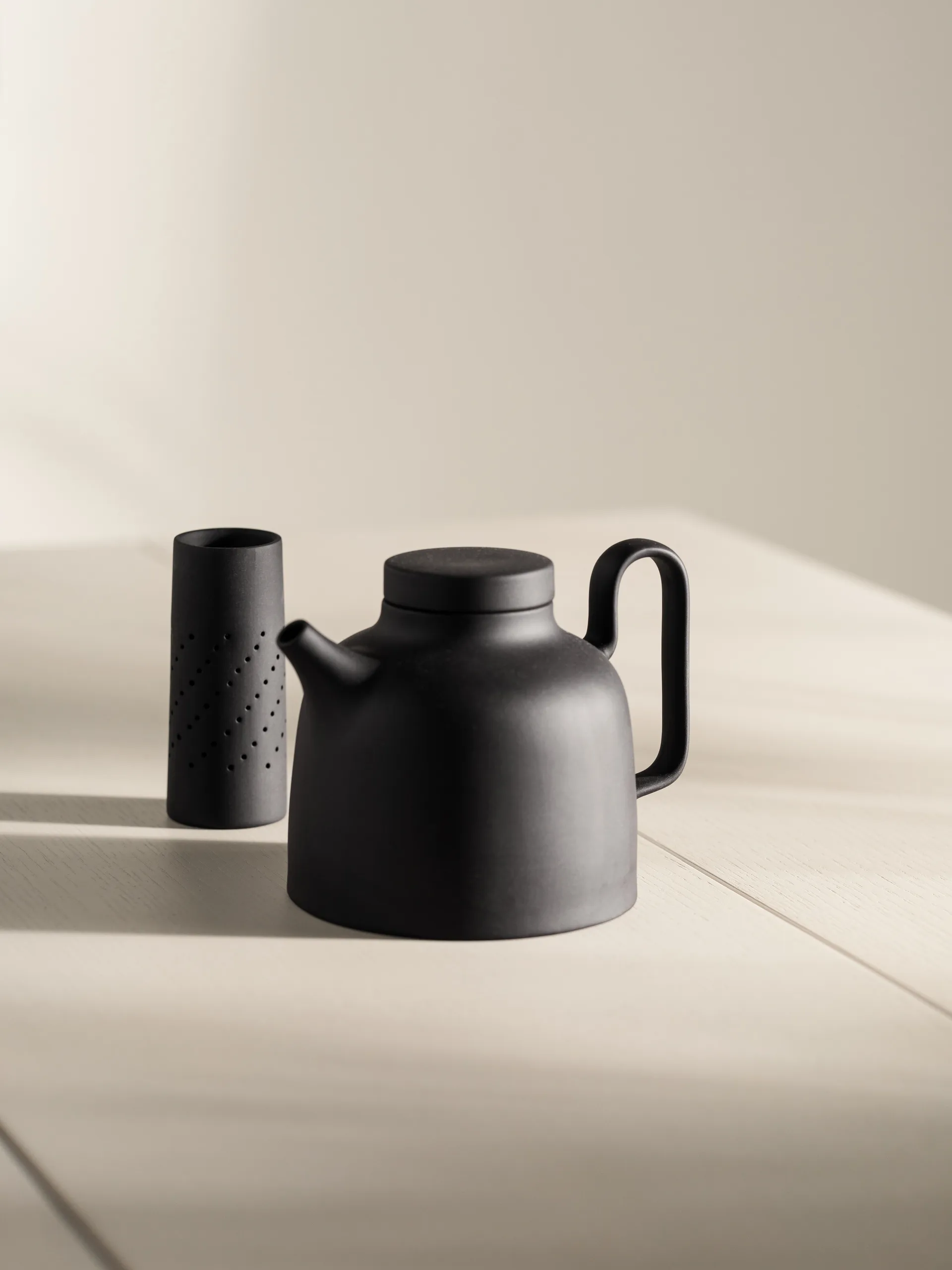 Sand teapot 65 cl, 黑色 clay Design House Stockholm