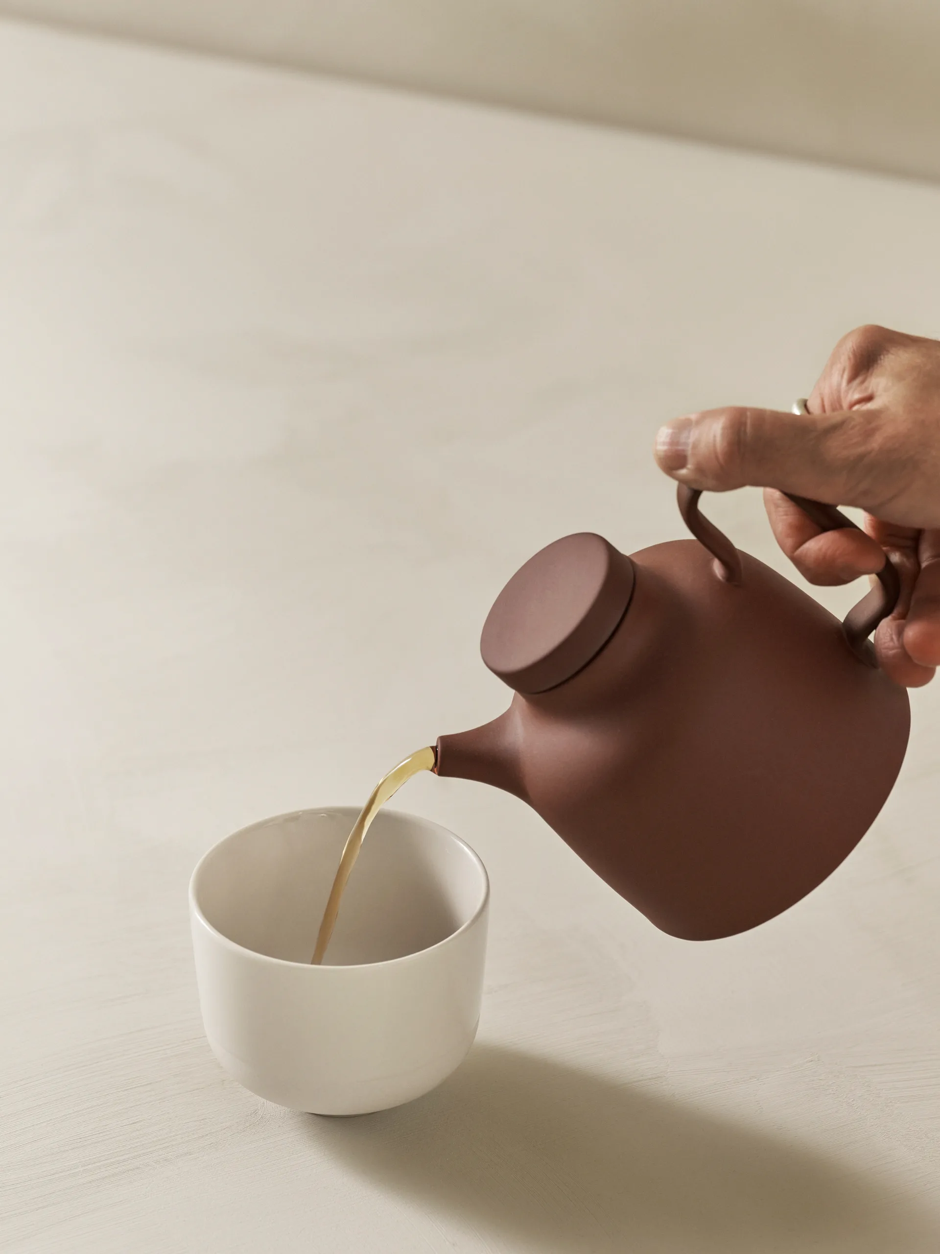 Sand teapot 65 cl, 红色 clay Design House Stockholm