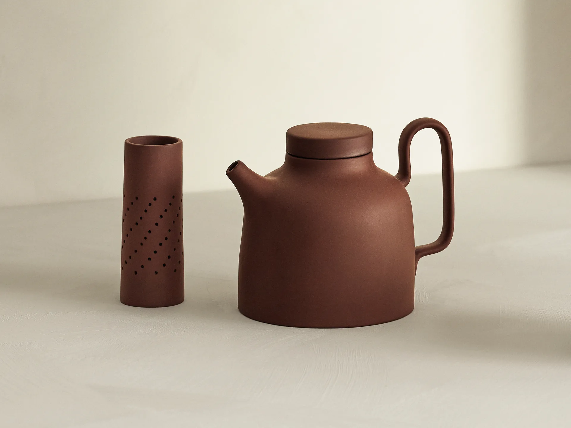Sand teapot 65 cl, 红色 clay Design House Stockholm
